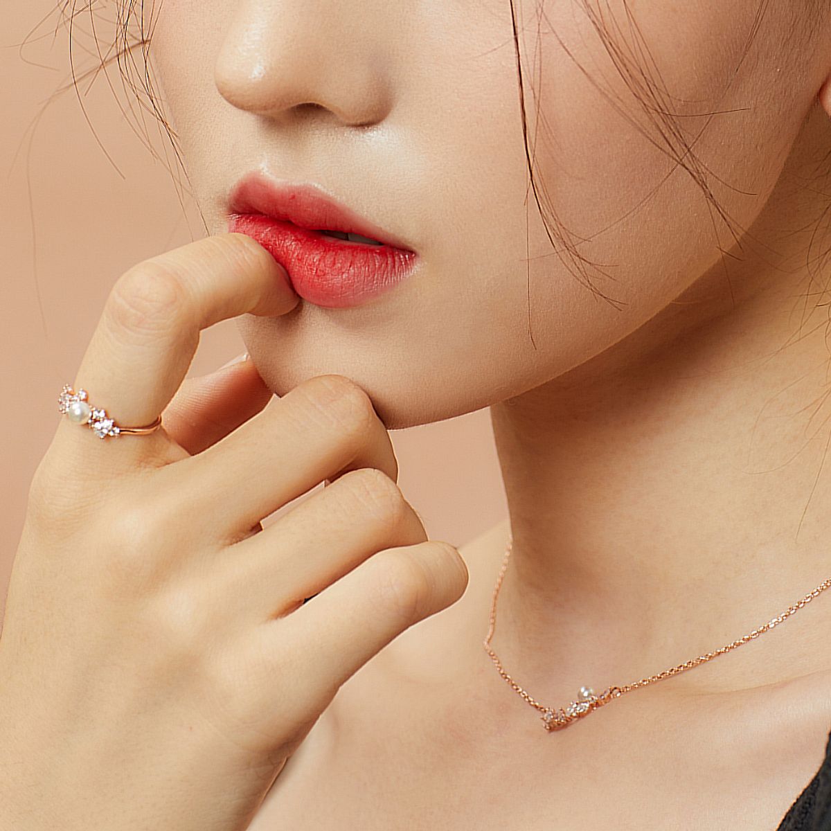 모노그래프(MONOGRAPH) 펄블라썸 오픈링 MGFR0113 14K Gold Plated