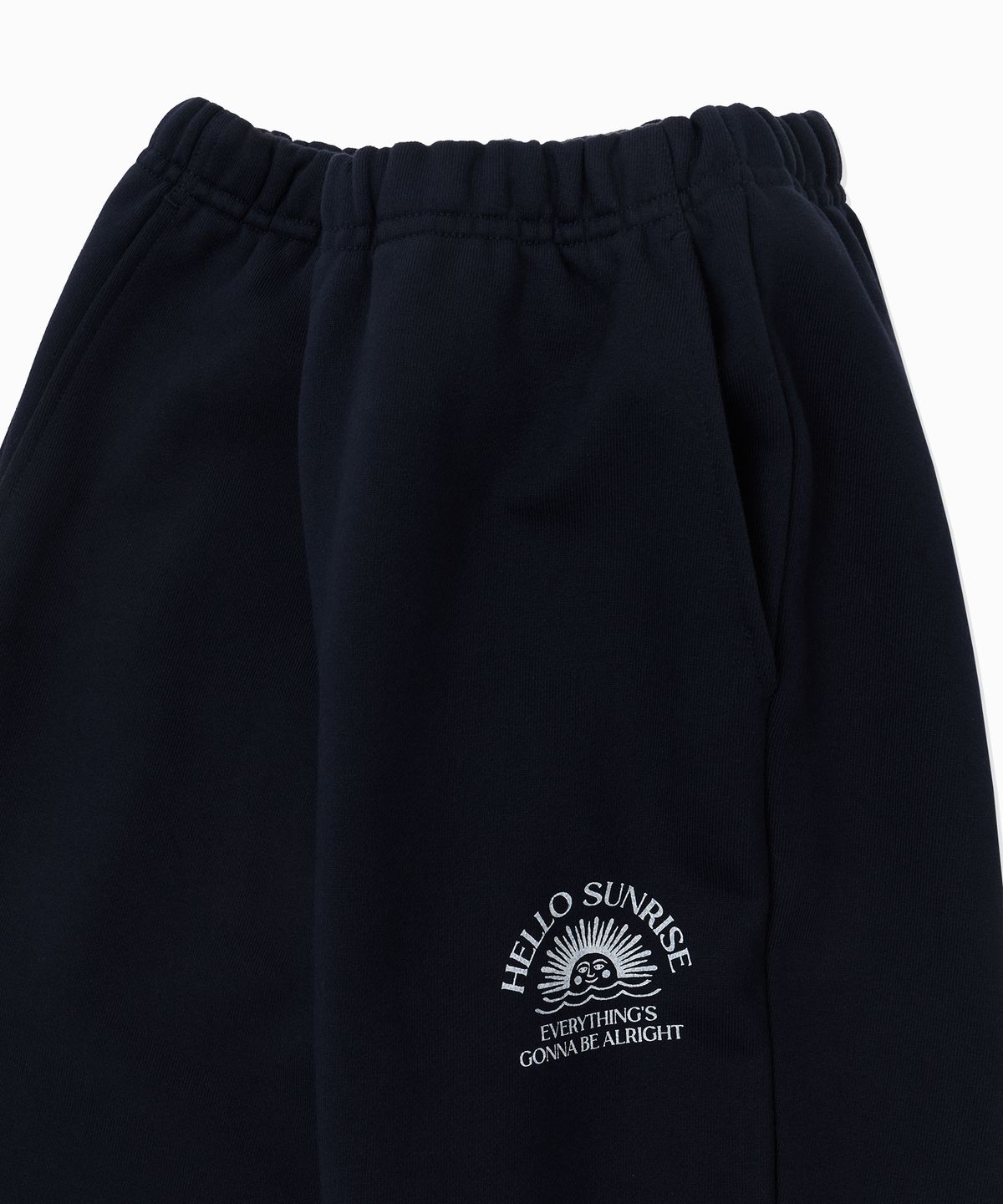 헬로 선라이즈(HELLO SUNRISE) HS Logo Wide Sweatpants_Navy