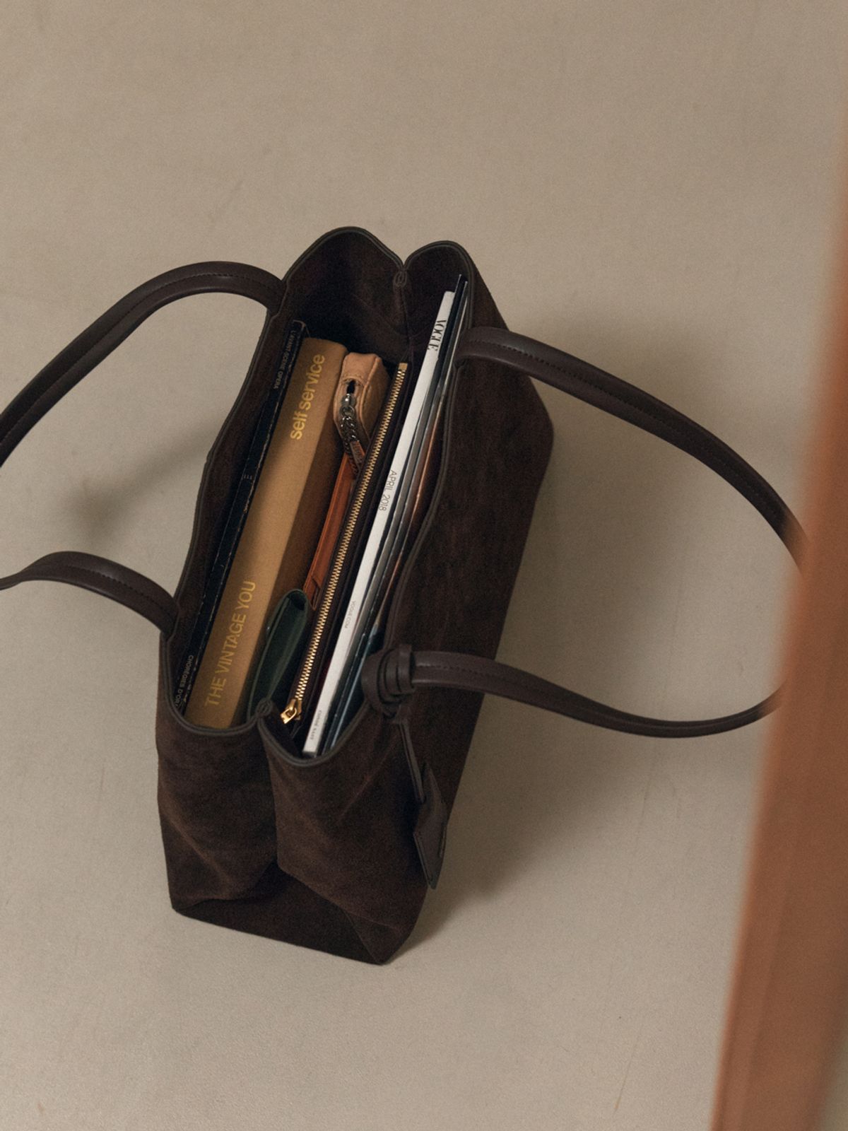 드메리엘(DEMERIEL) Serena Shopper Bag Choco Brown
