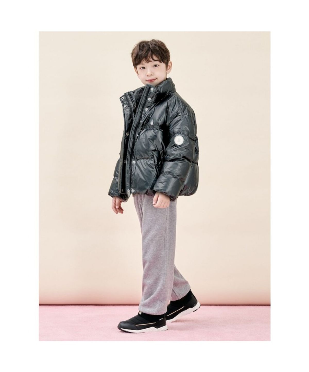 빈폴 키즈(BEANPOLE KIDS) 니트라이크 조거 기모 팬츠  그레이 (BI5Y21U013)