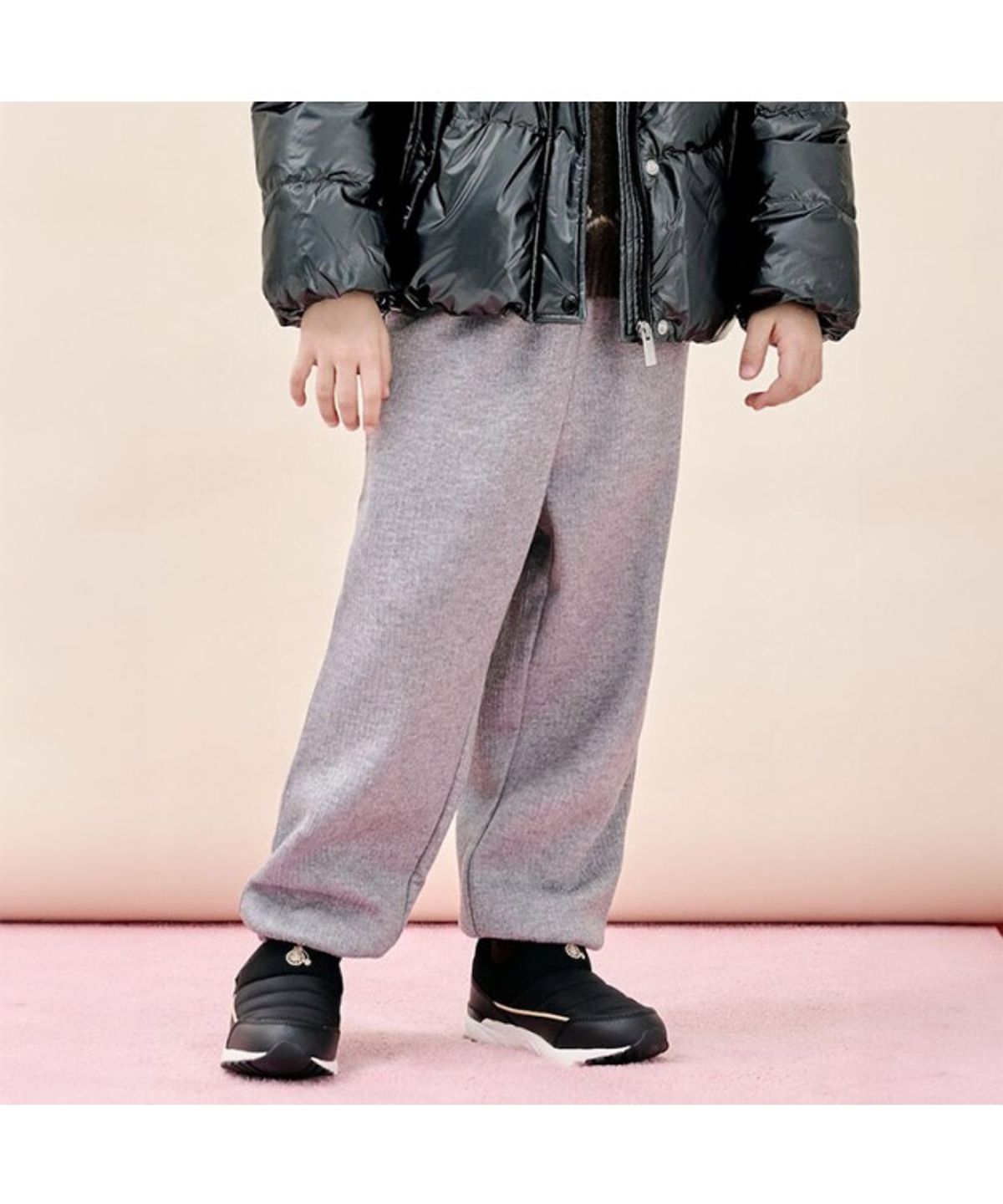 빈폴 키즈(BEANPOLE KIDS) 니트라이크 조거 기모 팬츠  그레이 (BI5Y21U013)