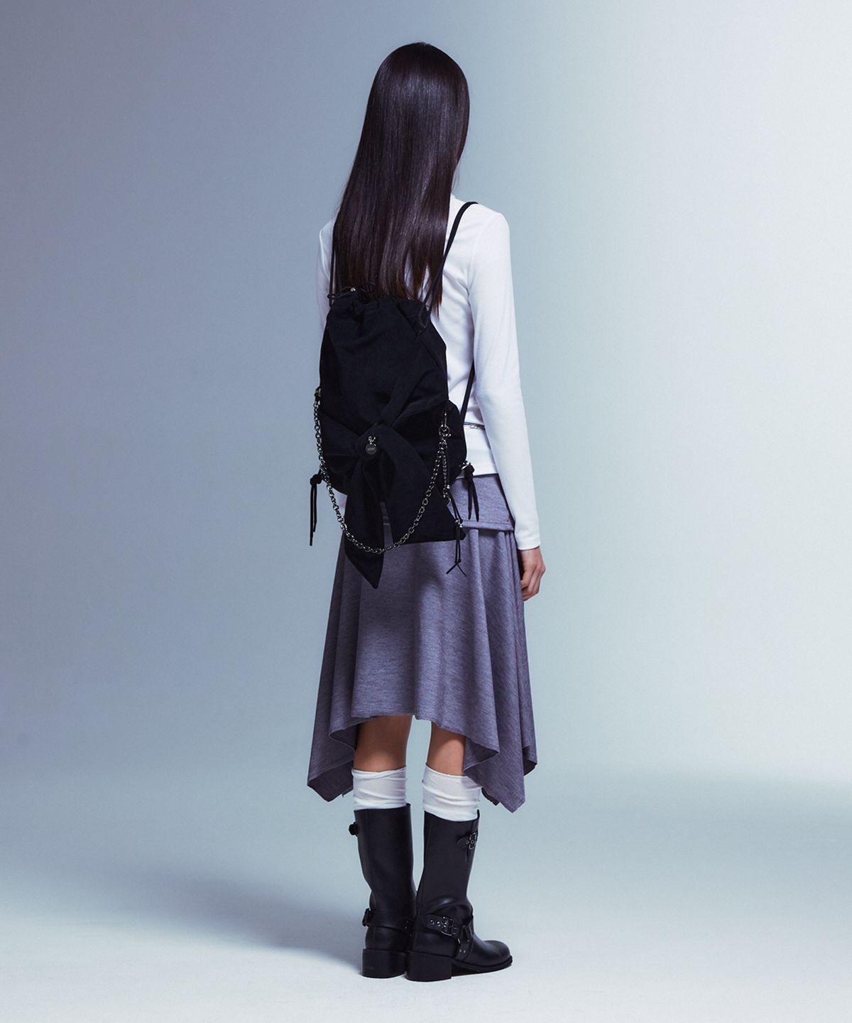 아쎄이(ASSAY) Ribbon 2way bag _ Suede black