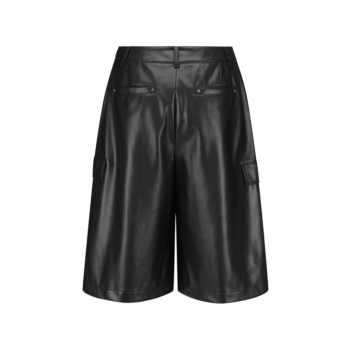어뉴골프(ANEW GOLF) WOMEN FA FAUX LEATHER BERMUDA PANTS_BK