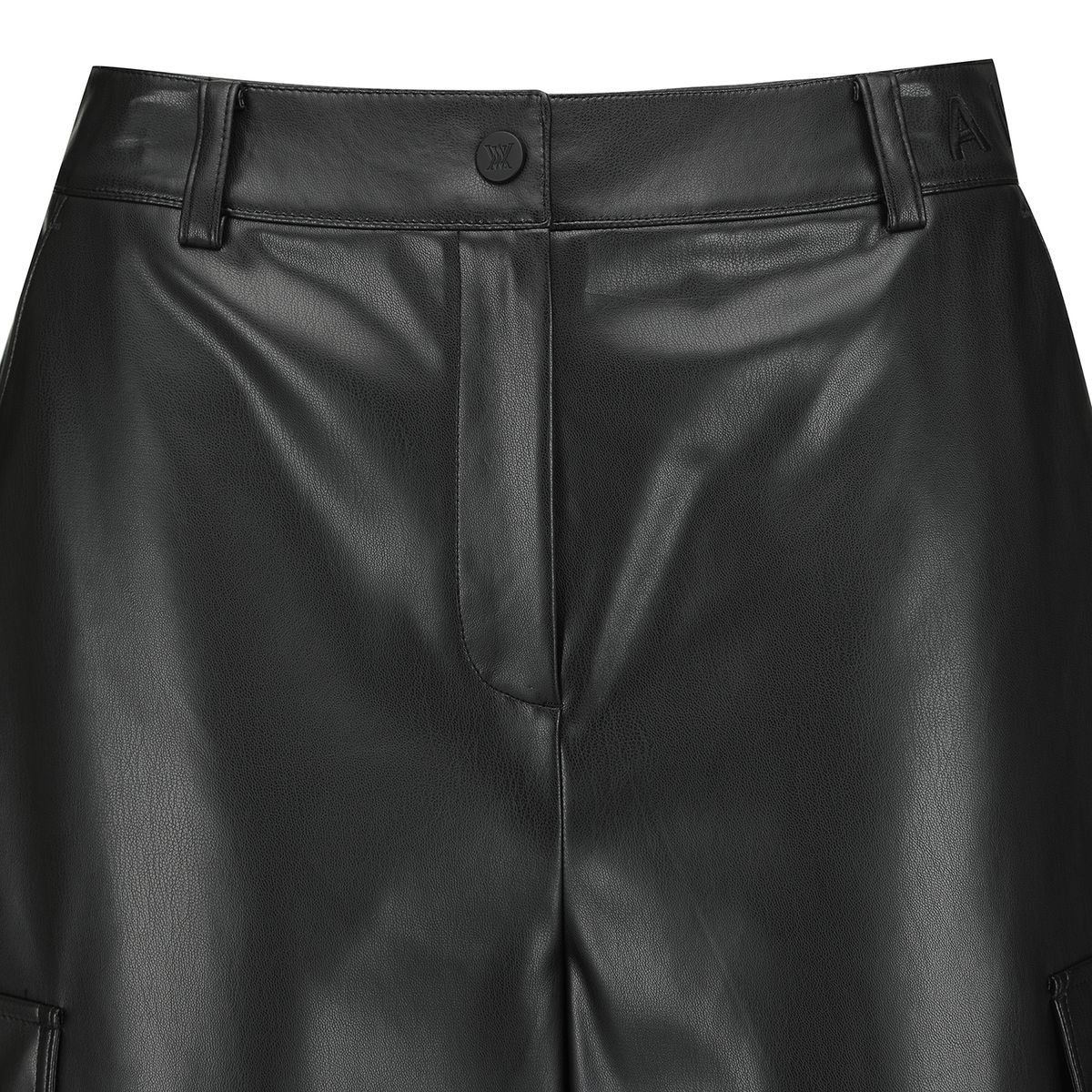 어뉴골프(ANEW GOLF) WOMEN FA FAUX LEATHER BERMUDA PANTS_BK