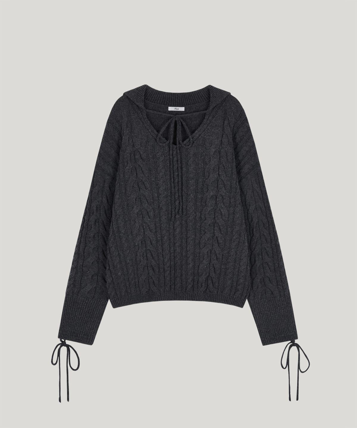 포에트서울(POETSEOUL) cable collar knit_charcoal
