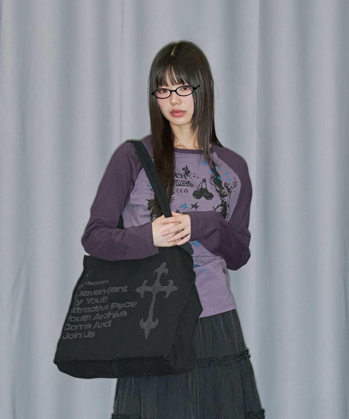 오드스튜디오(ODDSTUDIO) 헤븐 센트 빈티지 워싱 숄더백 - BLACK