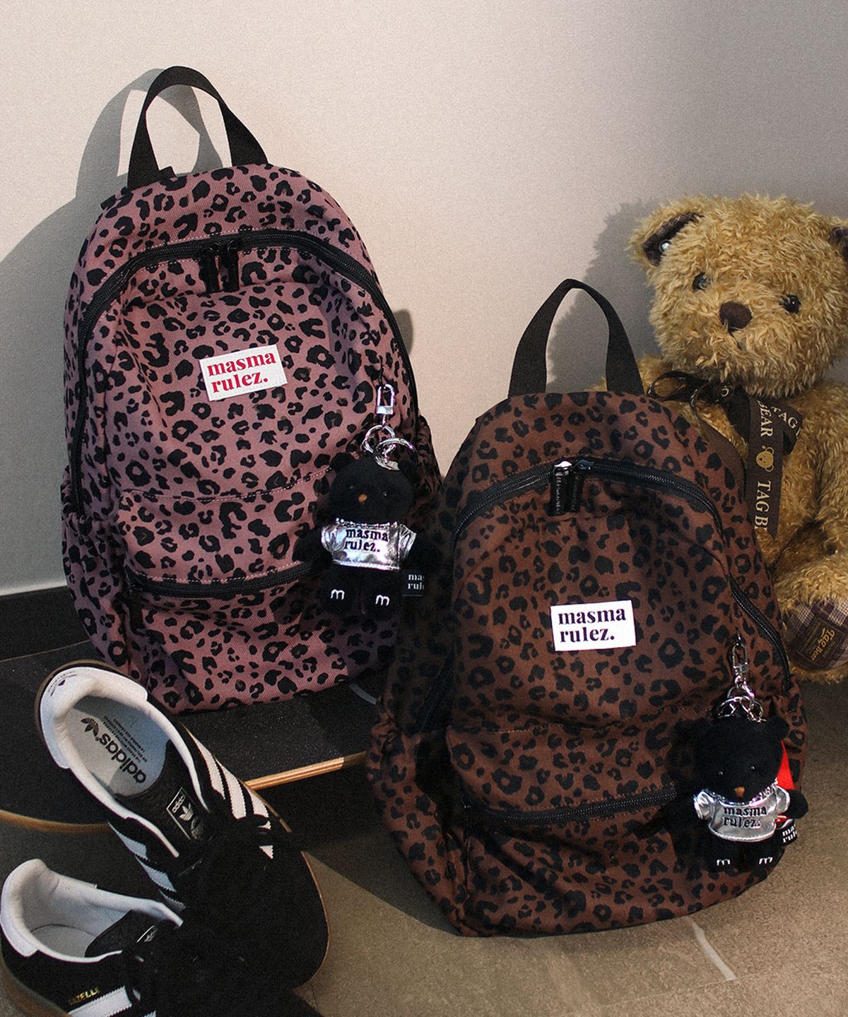 마스마룰즈(MASMARULEZ) mini ver. daily backpack_Grand leopard Sunset Rose