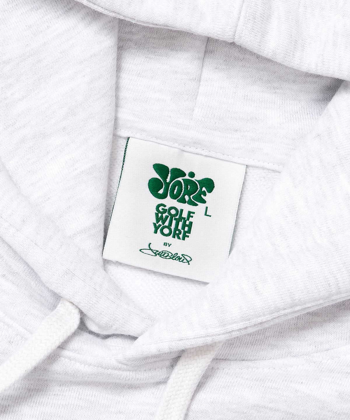 욜프(YORF) YORF HOODIE FRENCH TERRY CHILL WHITE MELANGE