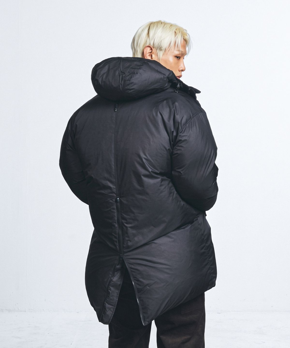 칼라파타르(KALAPATTHAR) MULTI-ZIPUP DUCK DOWN LONG PADDED JACKET - CHARCOAL