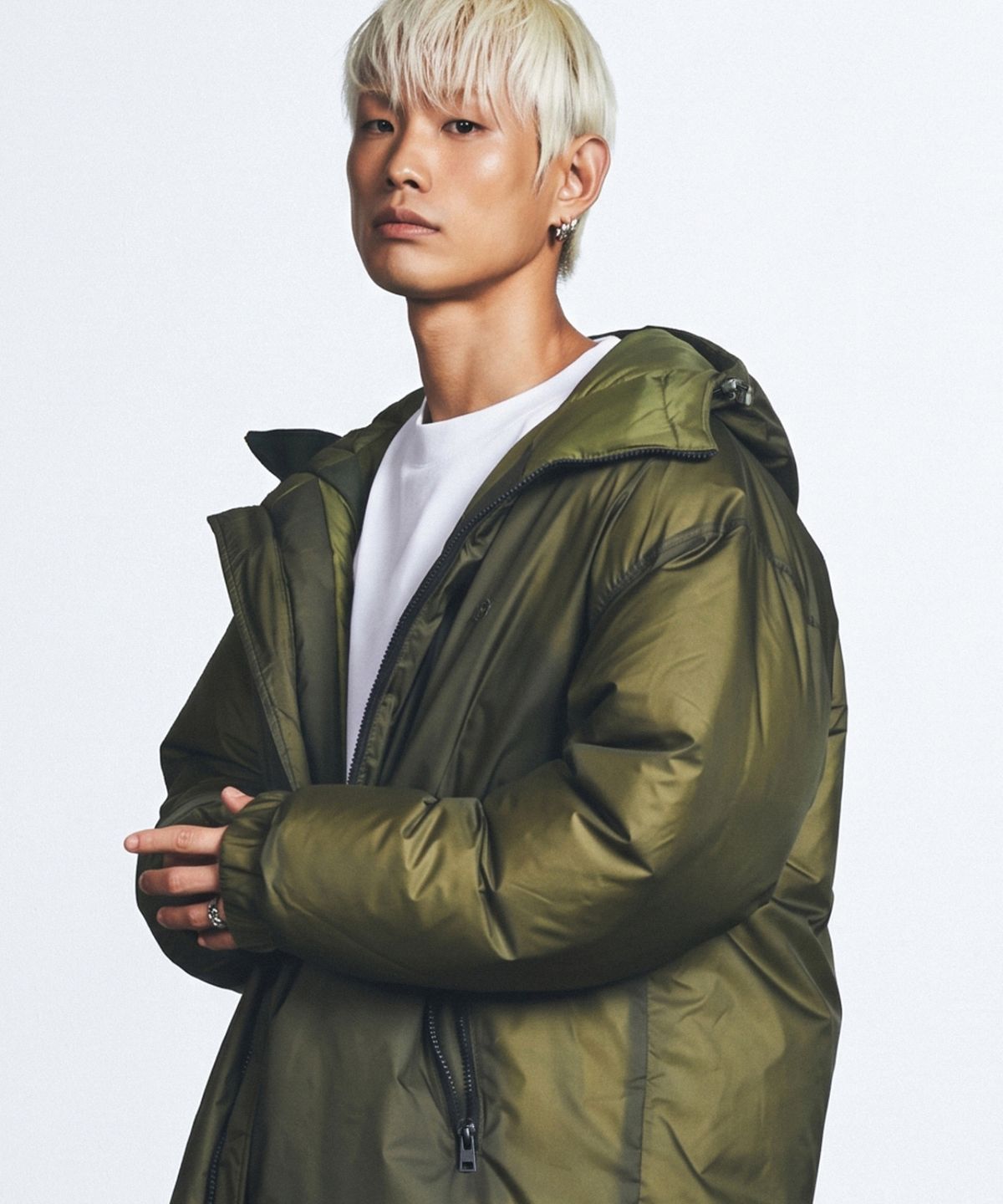 칼라파타르(KALAPATTHAR) MULTI-ZIPUP DUCK DOWN LONG PADDED JACKET - KHAKI