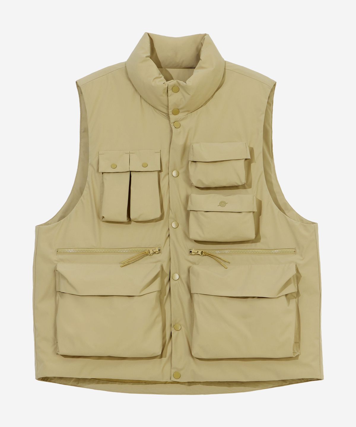 칼라파타르(KALAPATTHAR) KP LOGO UTILITY DUCK DOWN PADDED VEST- BEIGE