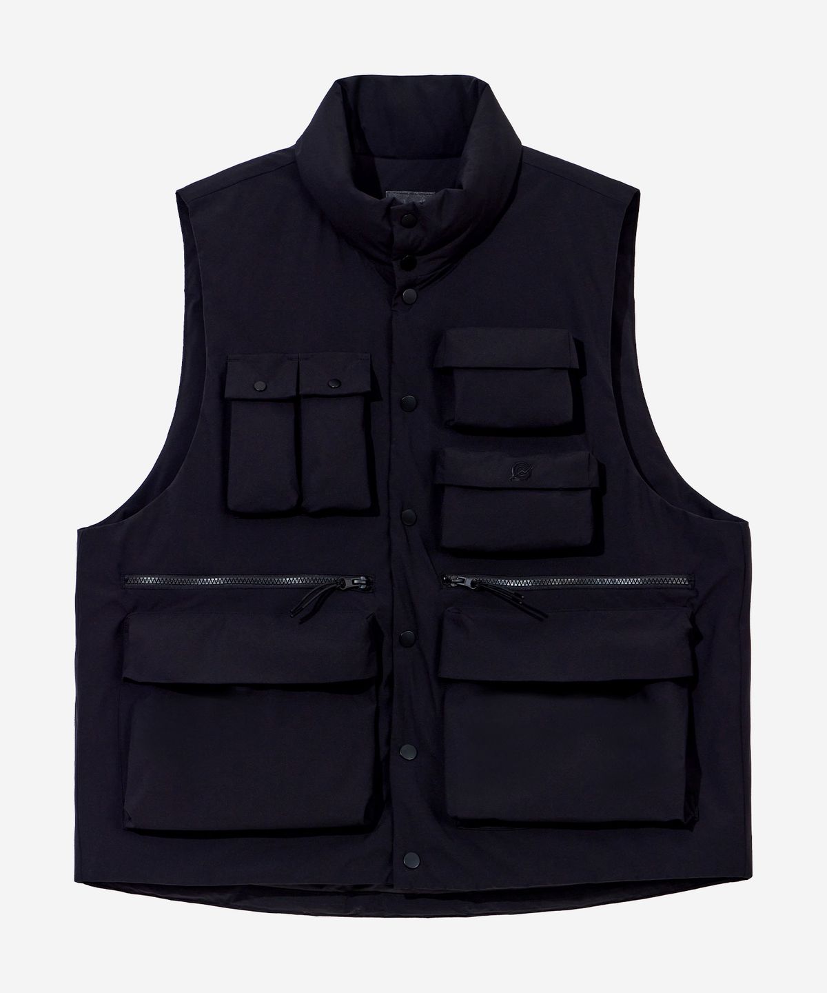 칼라파타르(KALAPATTHAR) KP LOGO UTILITY DUCK DOWN PADDED VEST- BLACK