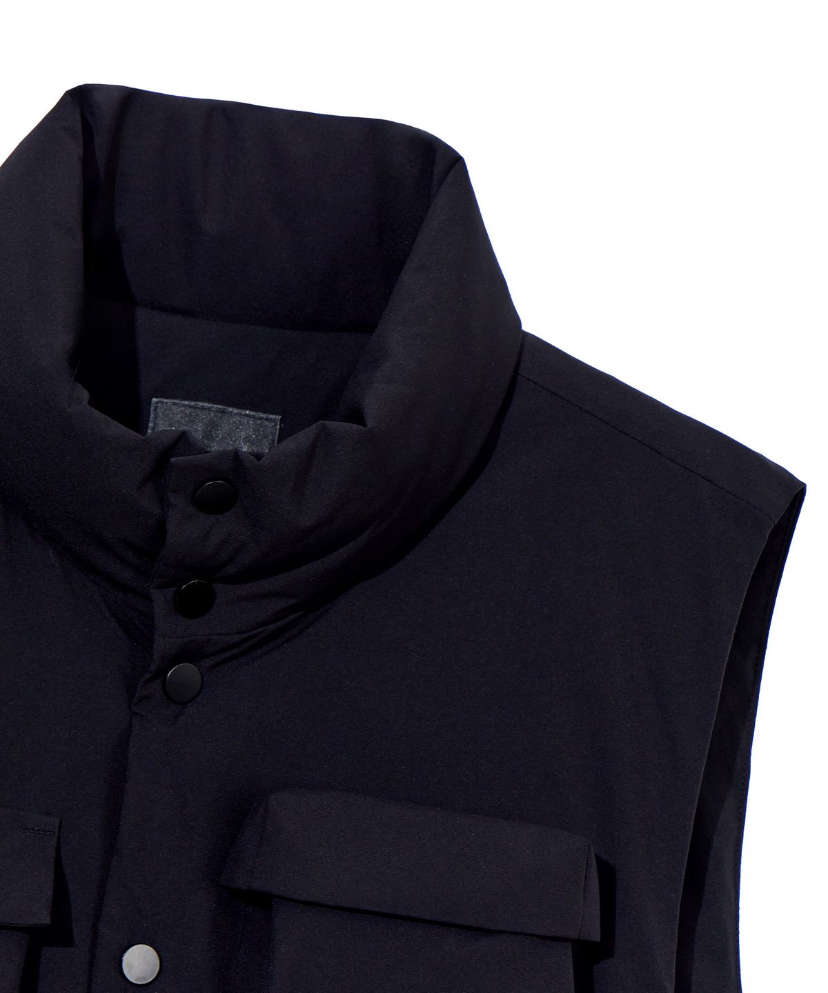 칼라파타르(KALAPATTHAR) KP LOGO UTILITY DUCK DOWN PADDED VEST- BLACK