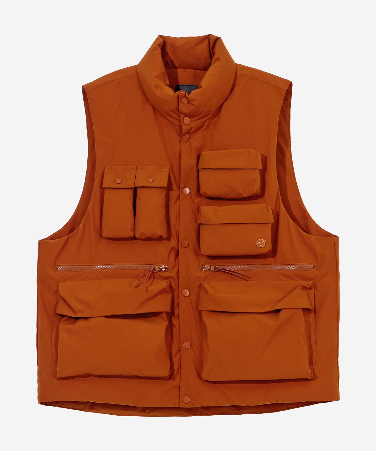 칼라파타르(KALAPATTHAR) KP LOGO UTILITY DUCK DOWN PADDED VEST- ORANGE