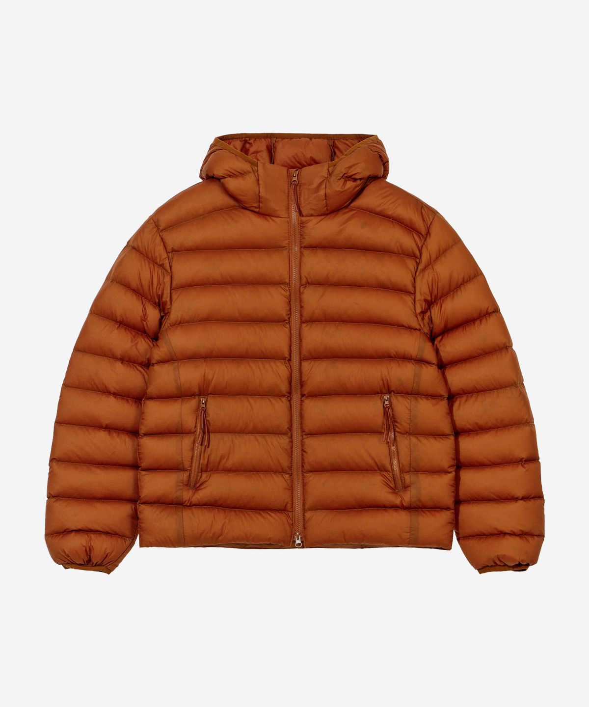 칼라파타르(KALAPATTHAR) BACK LOGO DUCK DOWN LIGHTWEIGHT PADDED JACKET -ORANGE