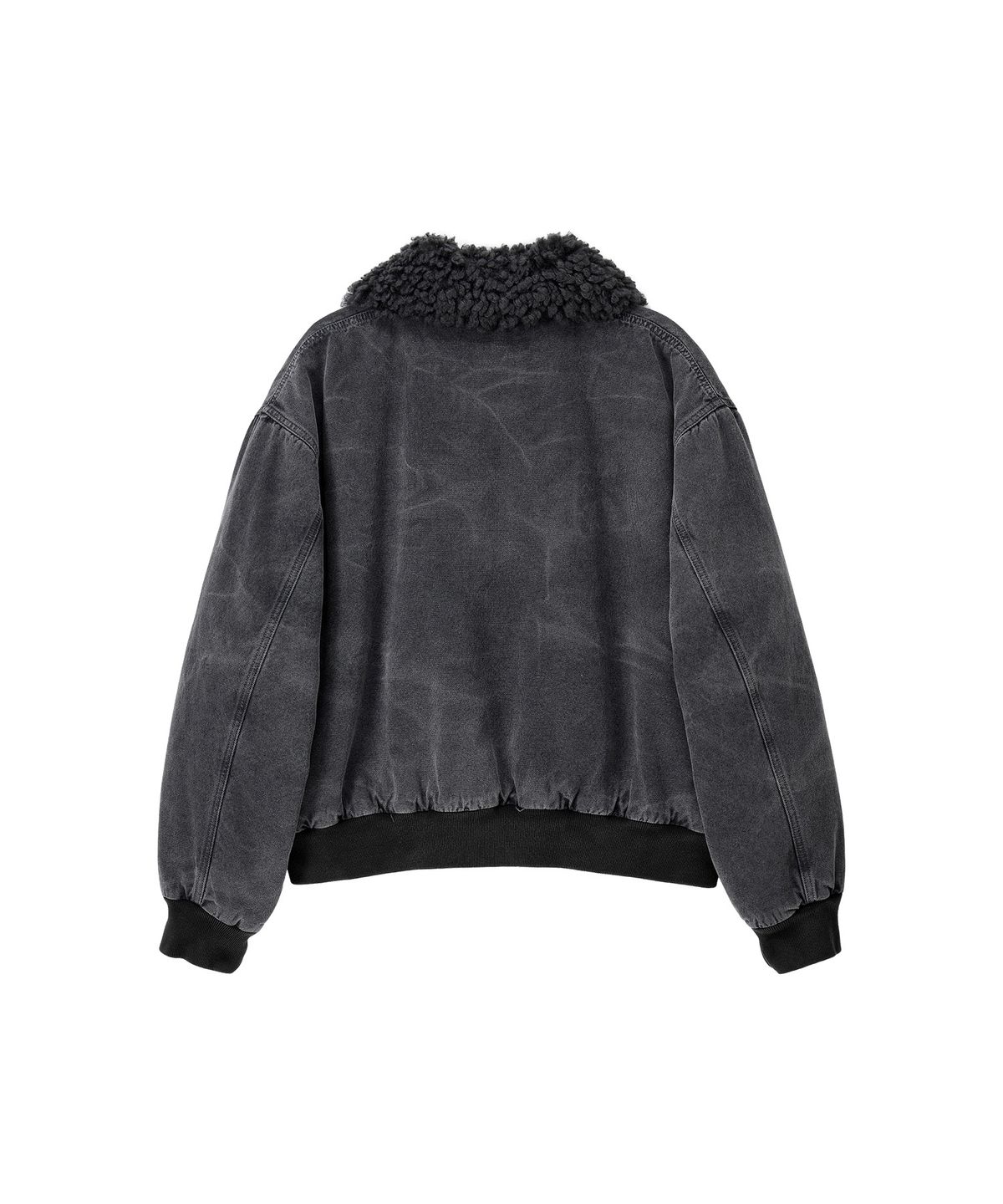 노앙(NOHANT) WASHED SHEARLING COLLAR BLOUSON CHARCOAL