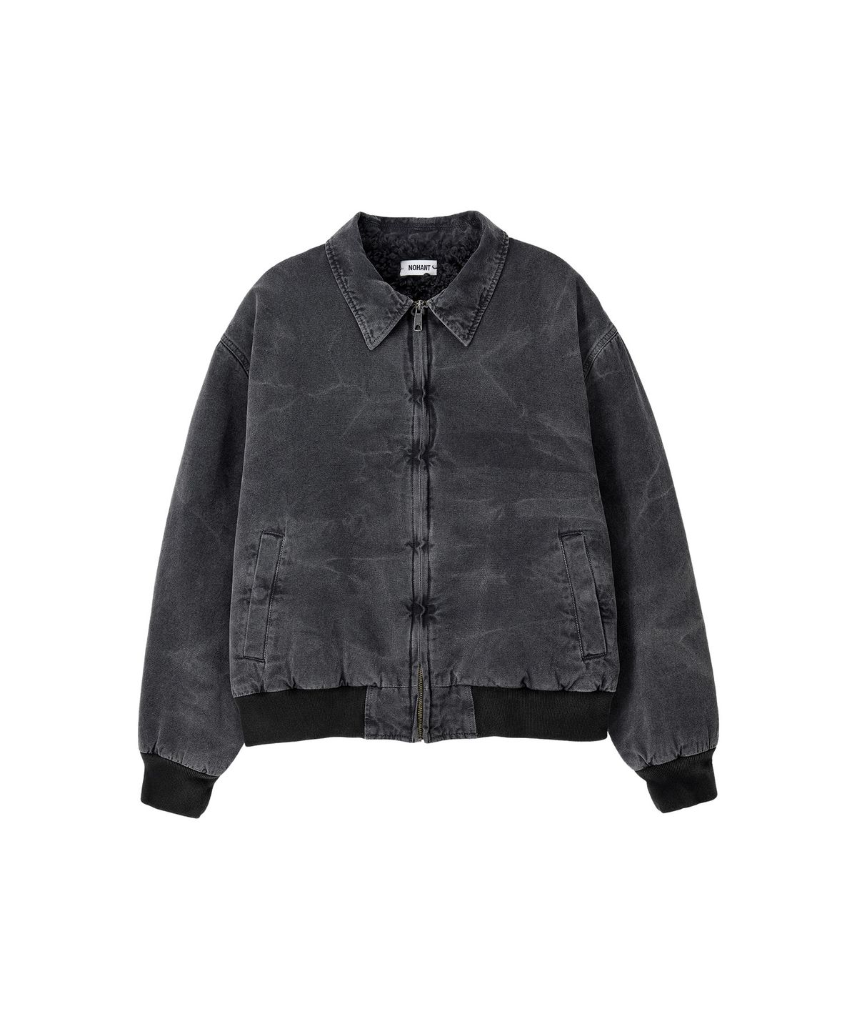 노앙(NOHANT) WASHED SHEARLING COLLAR BLOUSON CHARCOAL