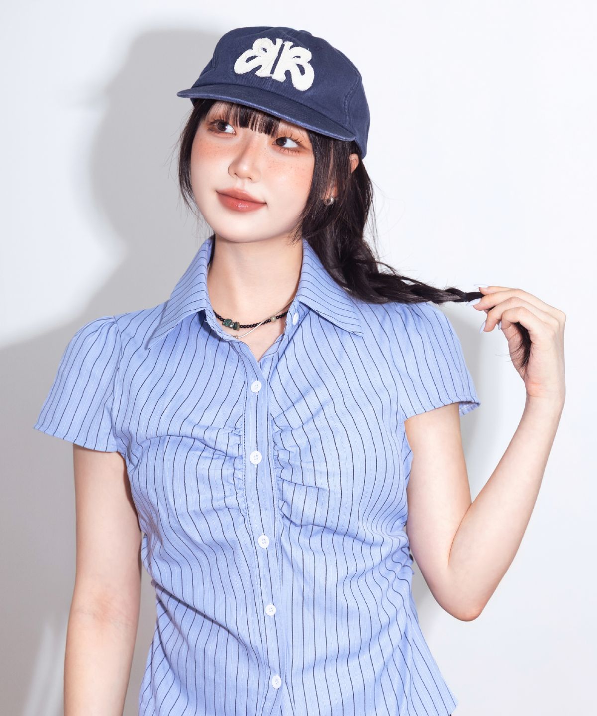 피마다지윈(PIMADAZIWIN) BBI Collabo Applique Camp Cap [Navy]