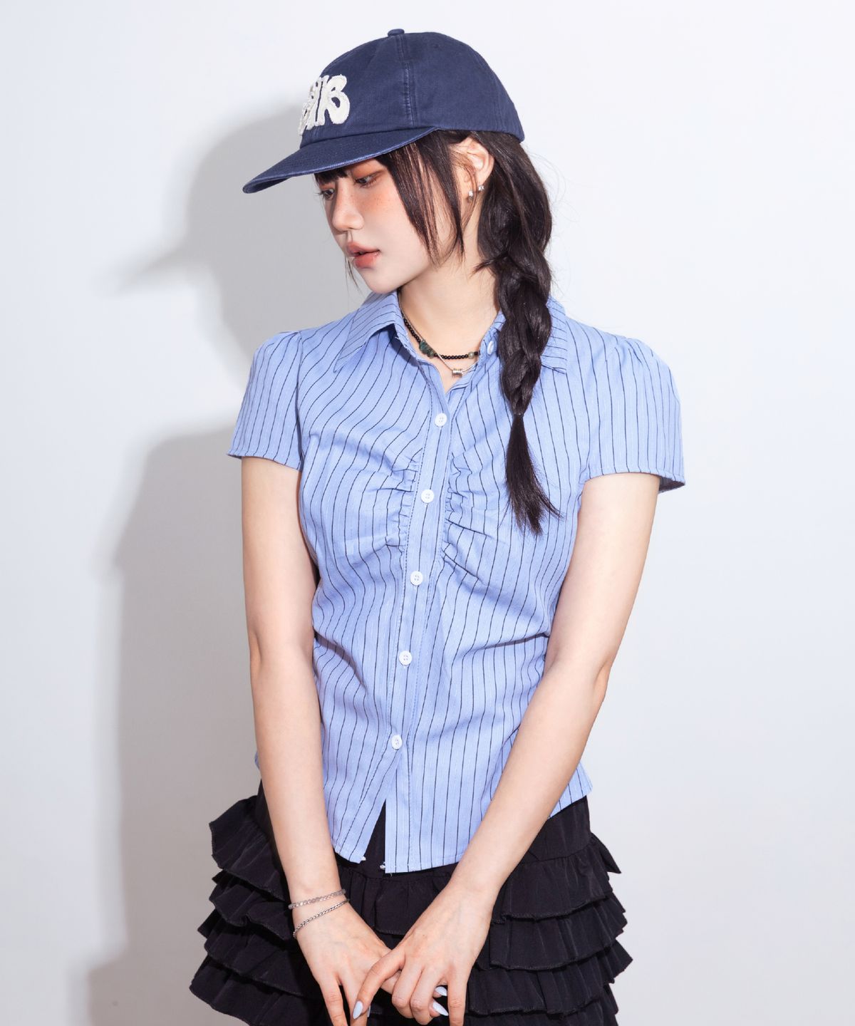 피마다지윈(PIMADAZIWIN) BBI Collabo Applique Camp Cap [Navy]