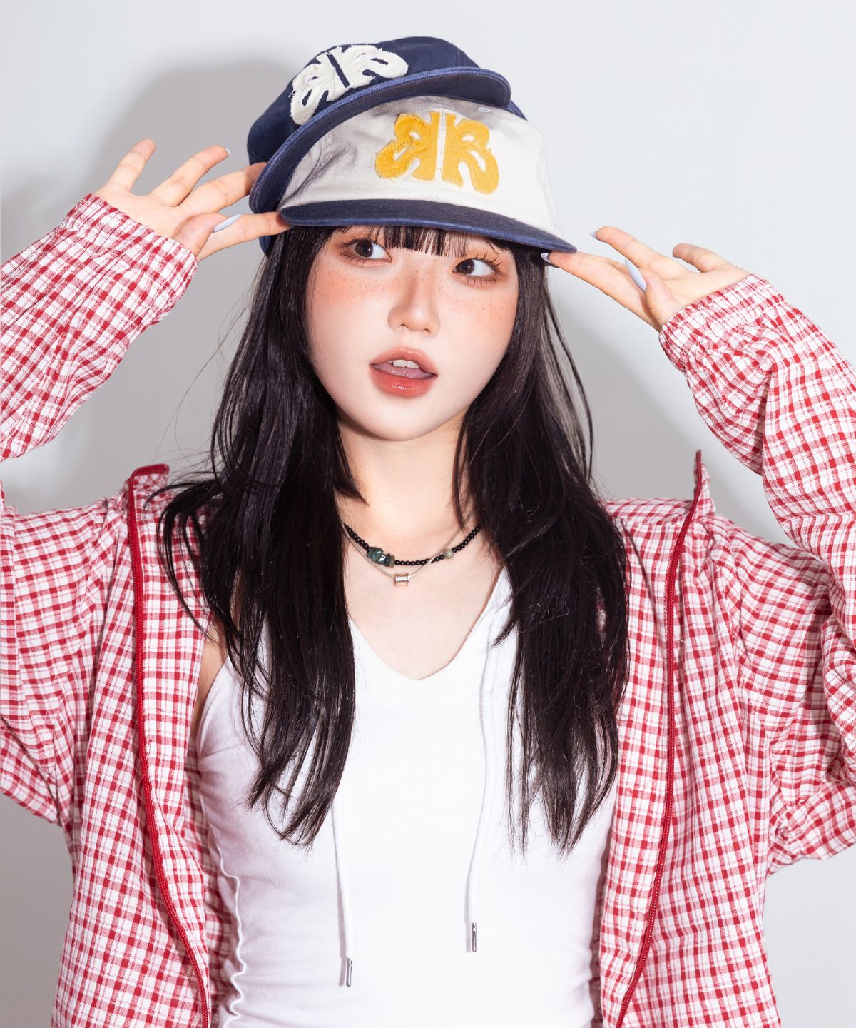 피마다지윈(PIMADAZIWIN) BBI Collabo Applique Camp Cap [Navy]