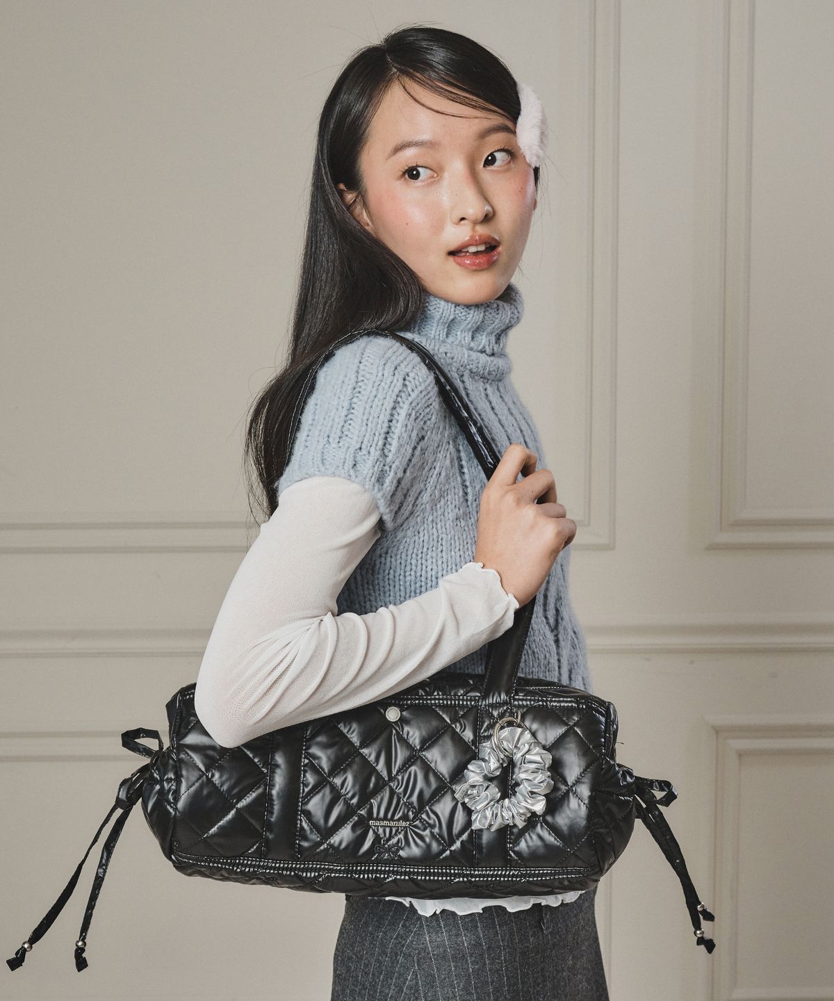 마스마룰즈(MASMARULEZ) Tubby roll bag_Quilting Black