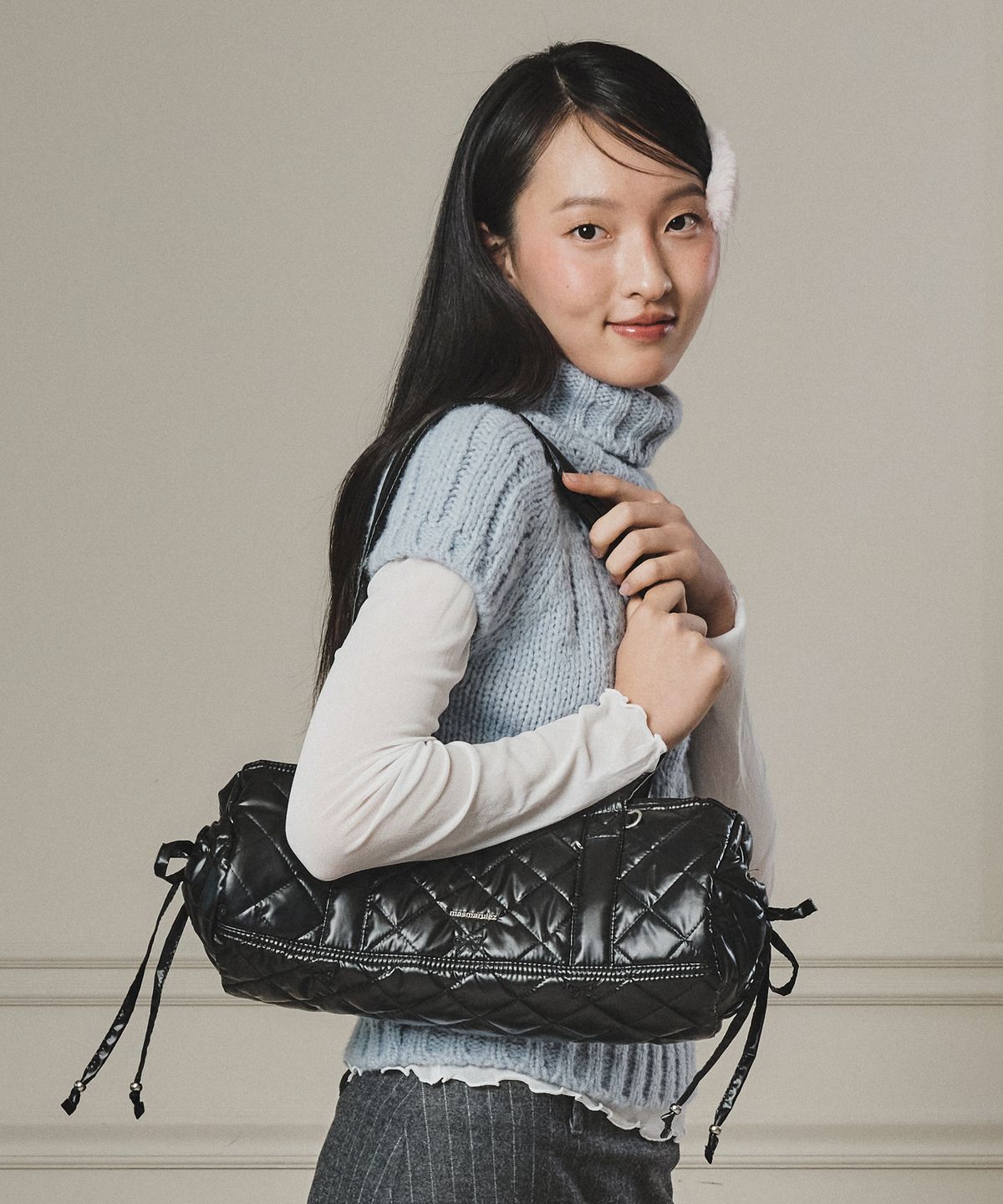 마스마룰즈(MASMARULEZ) Tubby roll bag_Quilting Black