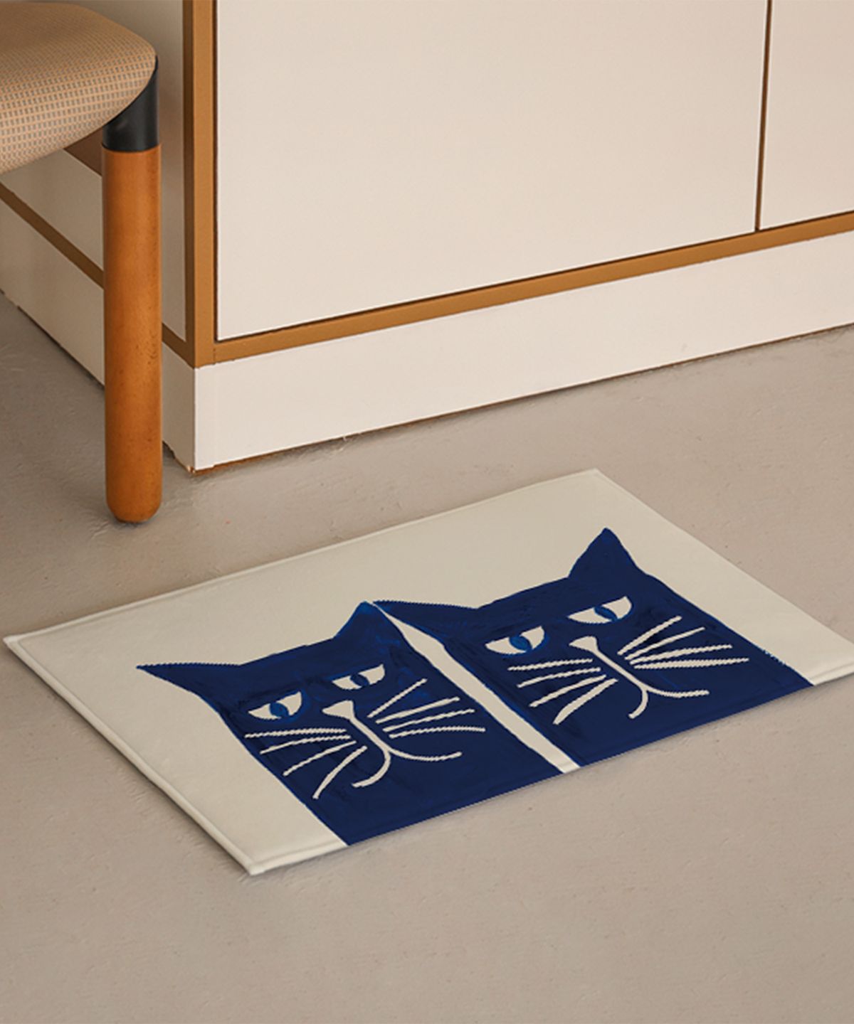 뚜누(TOUNOU) 낸시 맥키 작가, Two blue cats 발매트