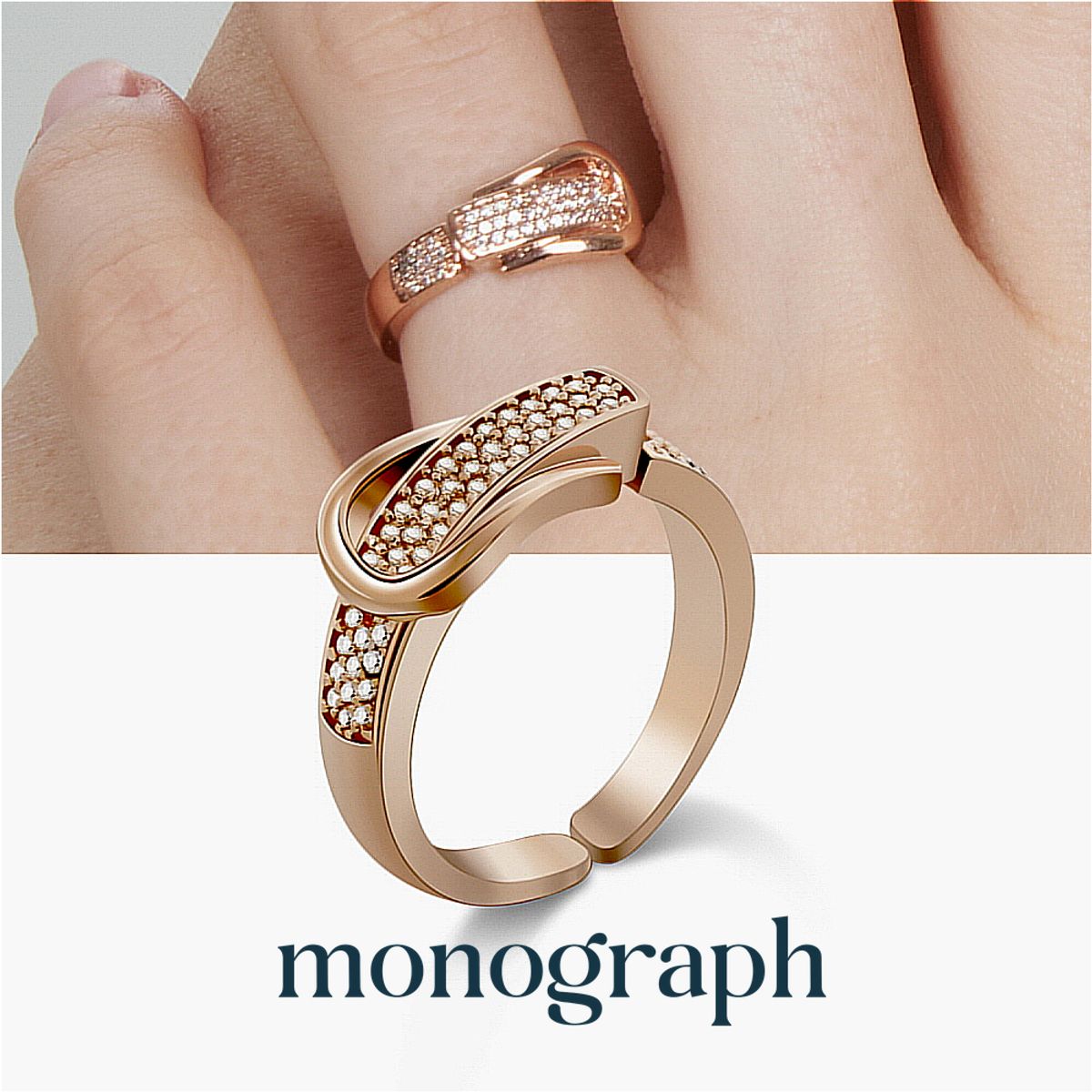 모노그래프(MONOGRAPH) 에비 오픈링 MGFR0290 14K Gold Plated