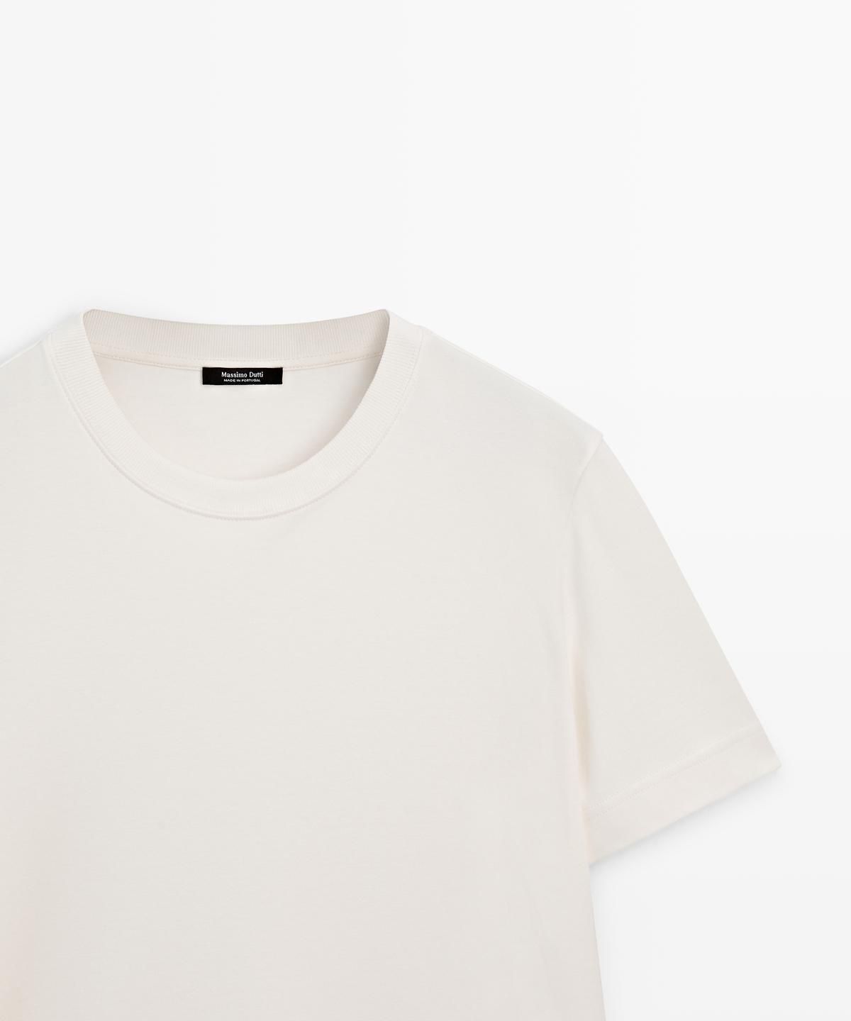 마시모두띠(MASSIMO DUTTI) 인터록 반팔 티셔츠