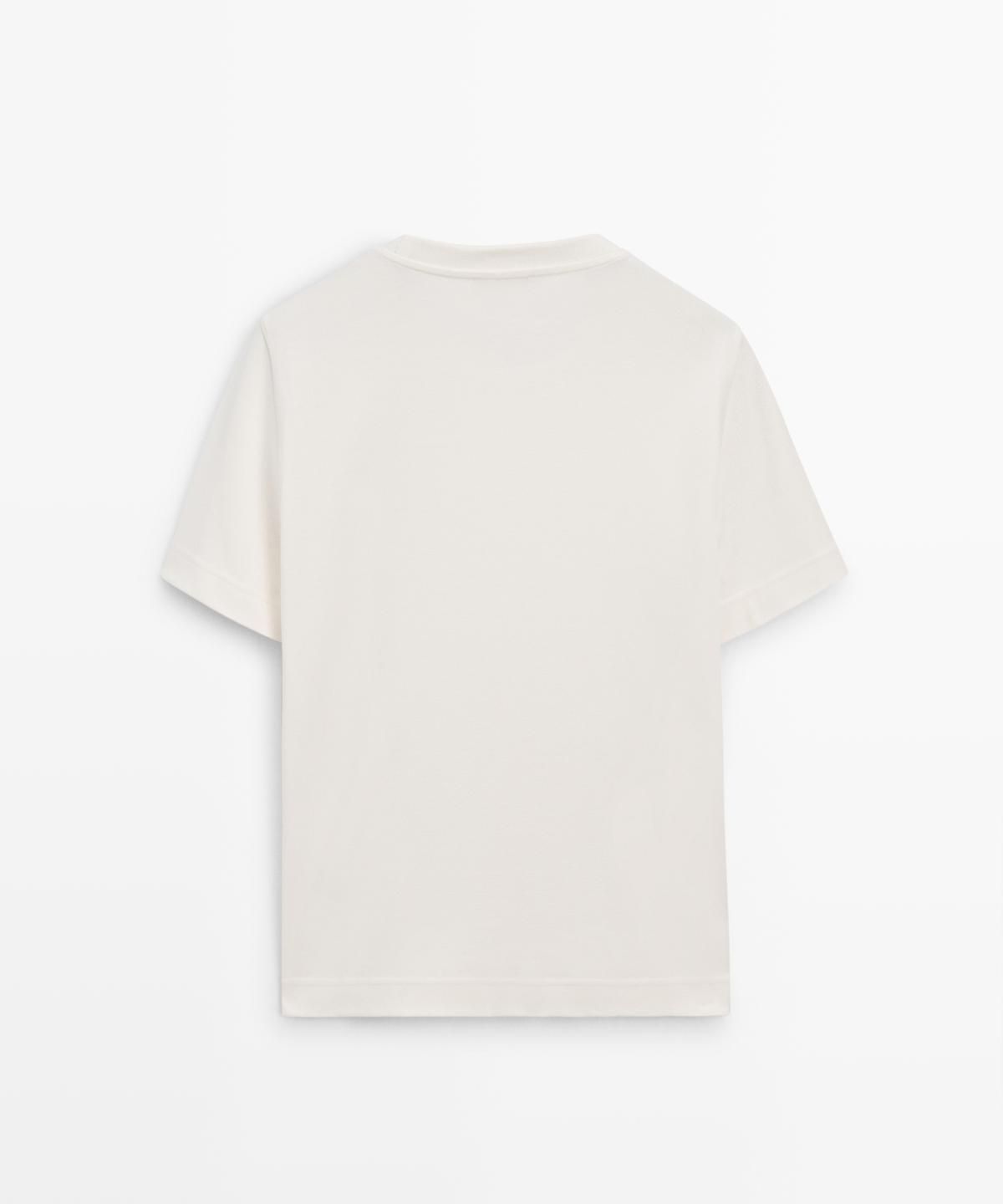 마시모두띠(MASSIMO DUTTI) 인터록 반팔 티셔츠
