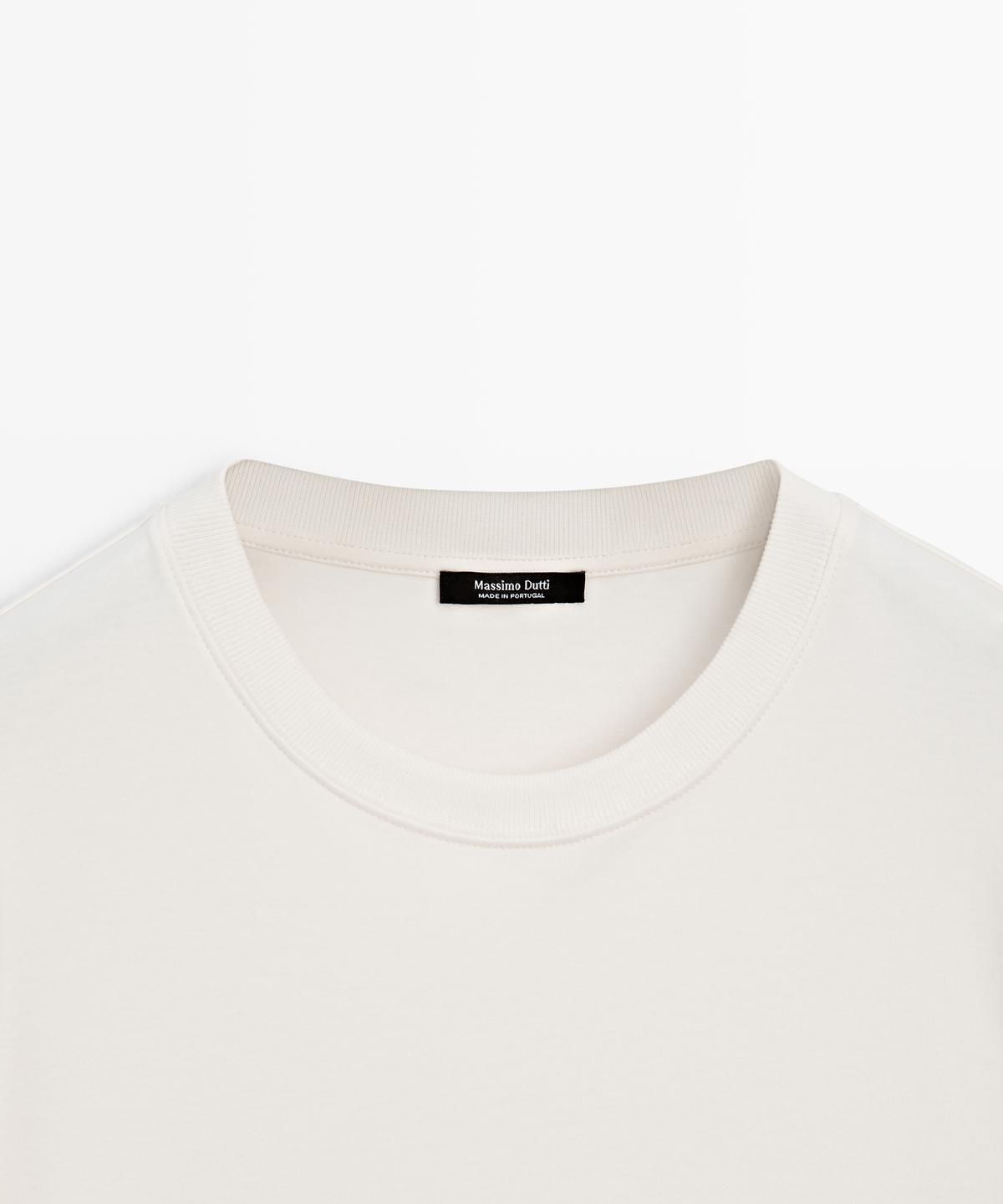 마시모두띠(MASSIMO DUTTI) 인터록 반팔 티셔츠