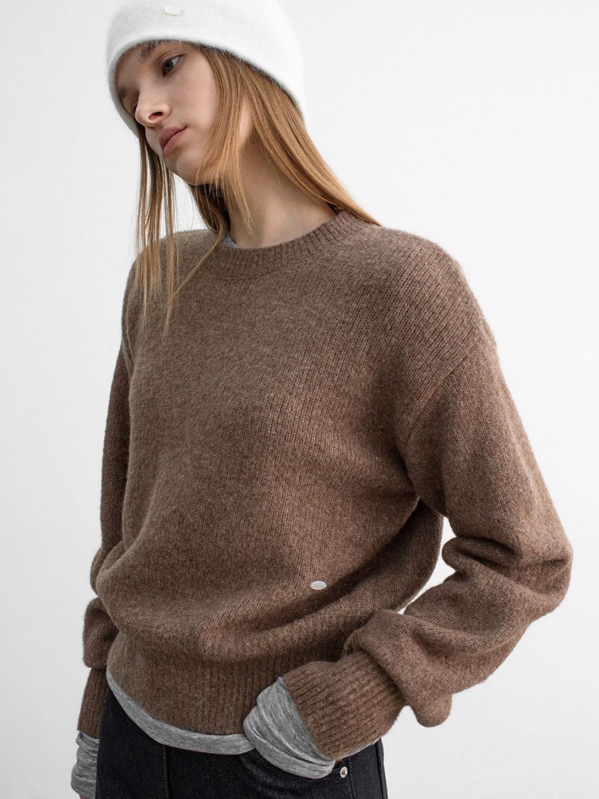 아틀리에 나인(ATELIER NAIN) (T-7156)TILL PIUMA SOFT WOOL KNIT