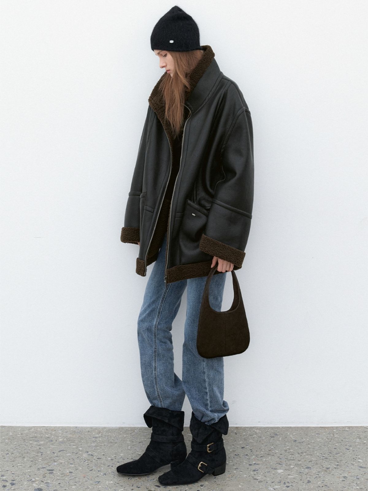 아틀리에 나인(ATELIER NAIN) HIGHNECK REVERSIBLE MUSTANG HALF JUMPER (JP-593)
