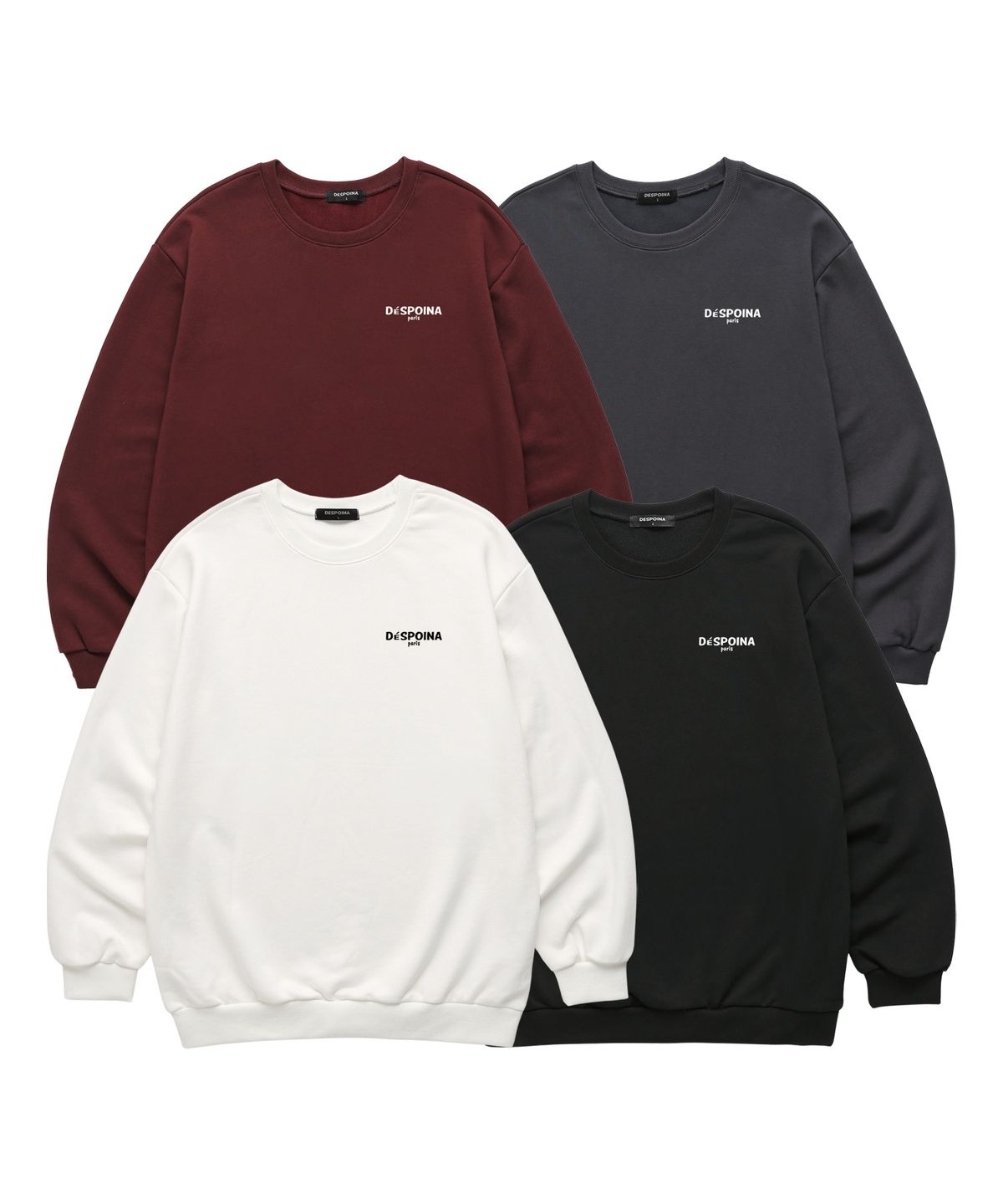 우즈(OUSE) Signature small logo 맨투맨 (DLS022) 블랙