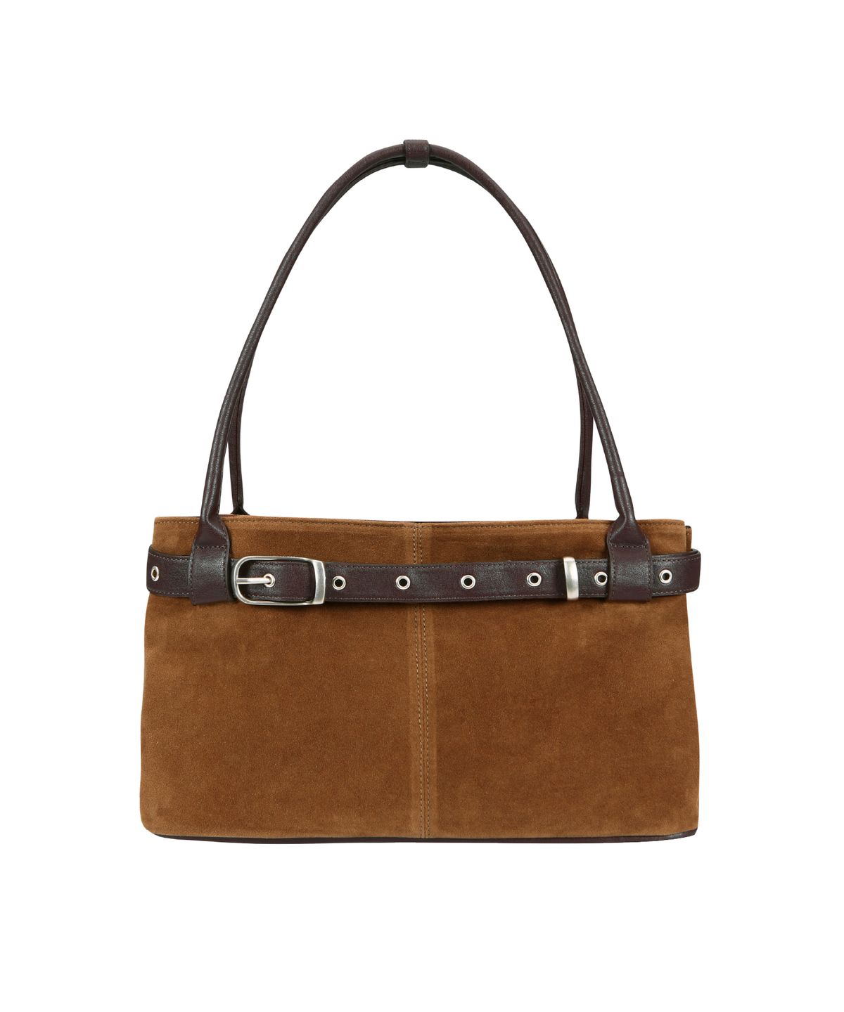 여밈(YEOMIM) belted boat bag (suede camel)