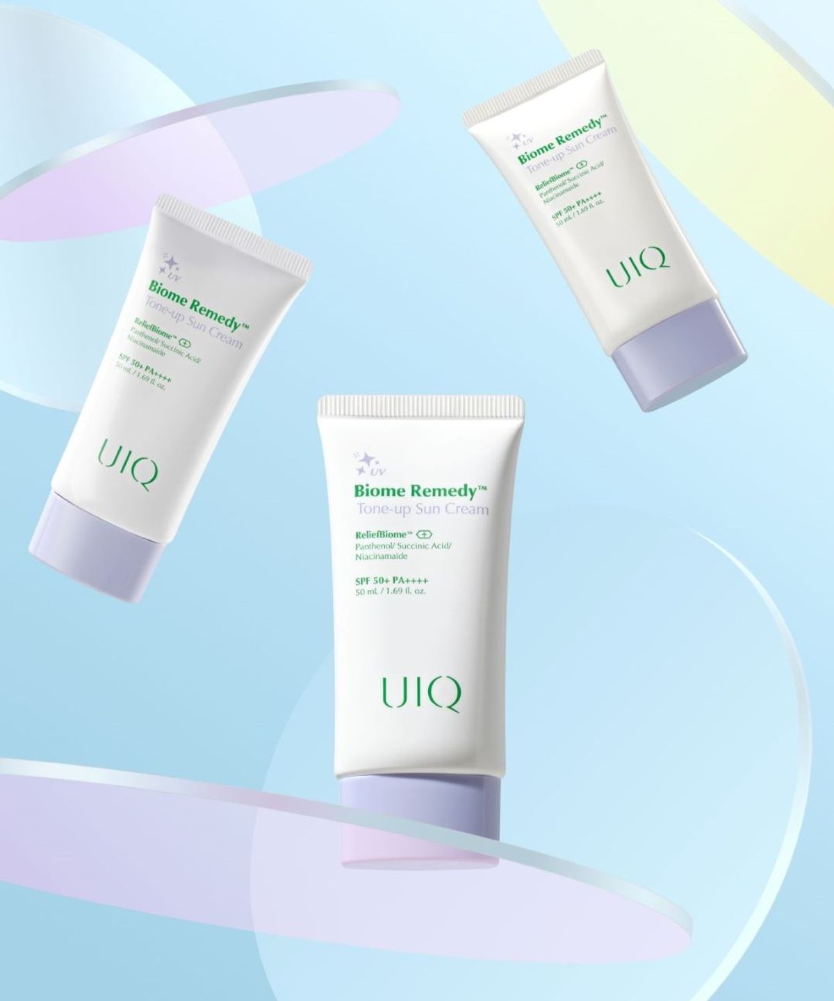 유이크(UIQ) [SET] 바이옴 레미디 미니 톤업 선쿠션 보라 + 톤업 선크림 보라 20ml 기획세트