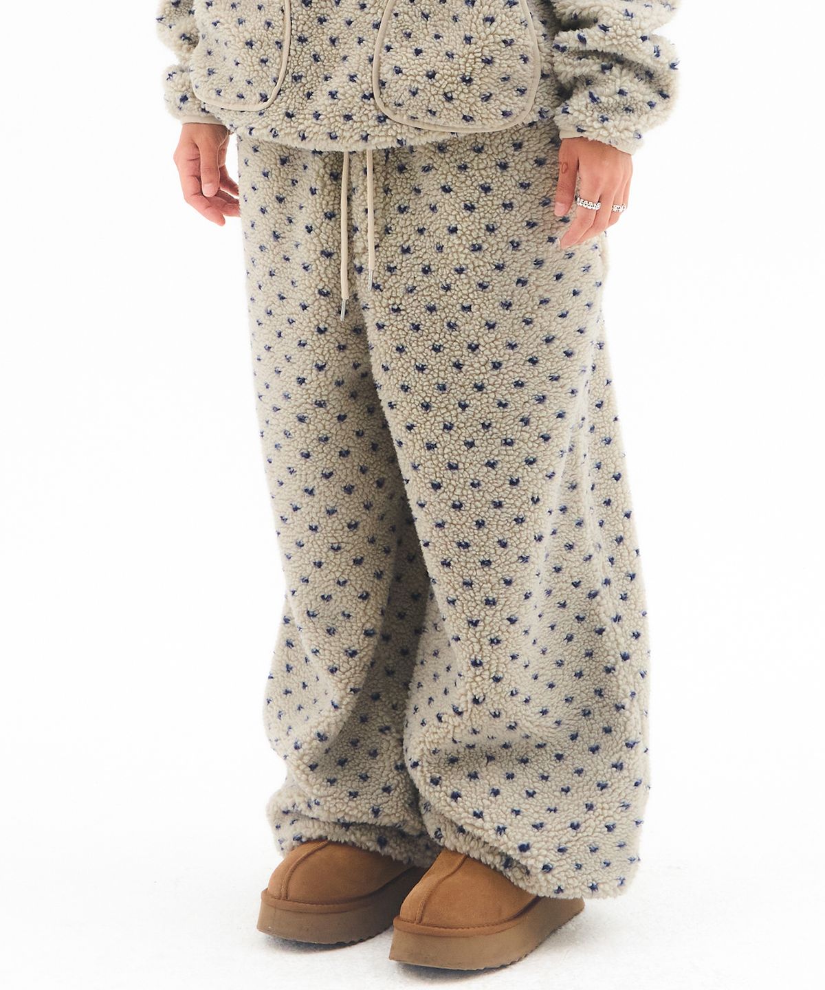 아메스 월드와이드(AMES-WORLDWIDE) FLEECE WIDE JOGGER PANTS BEIGE