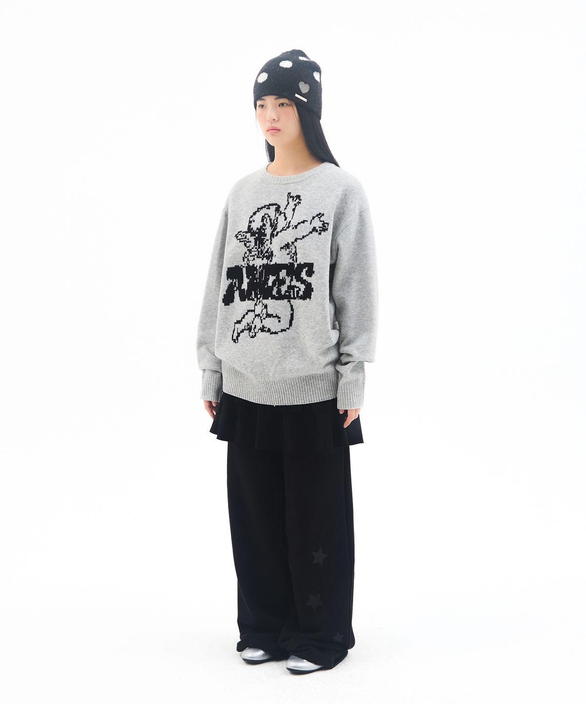 아메스 월드와이드(AMES-WORLDWIDE) ANGEL GRAPHIC KNIT GREY