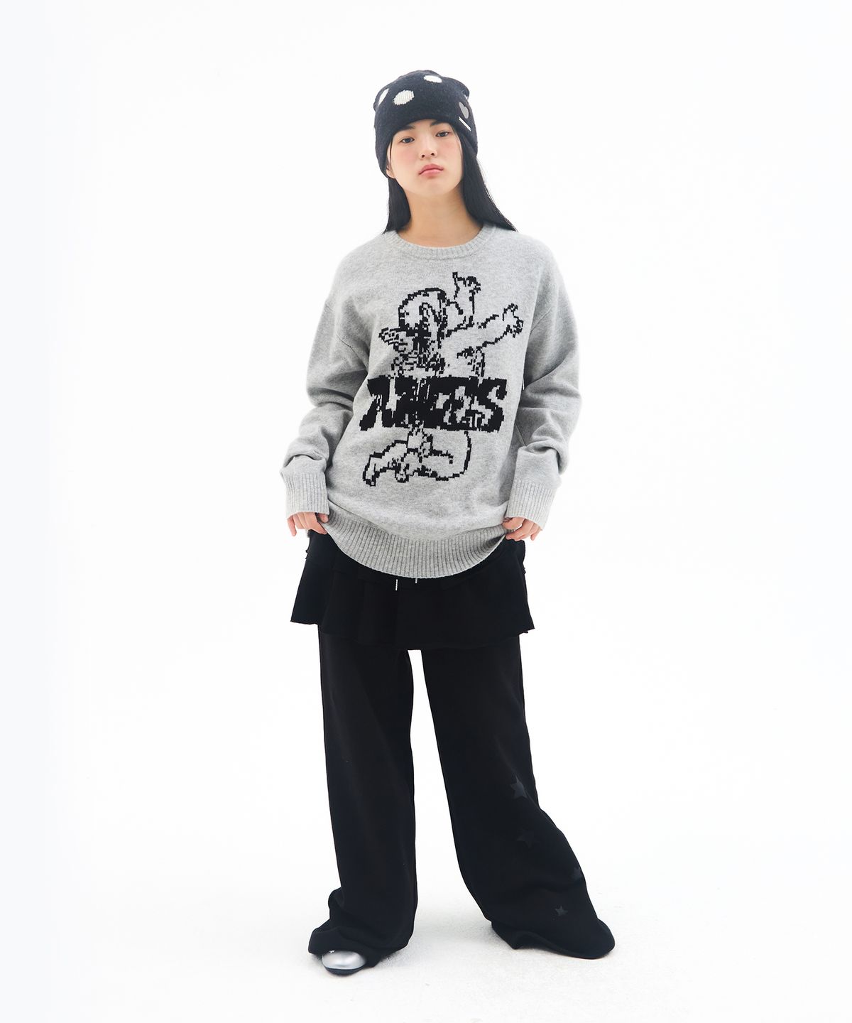 아메스 월드와이드(AMES-WORLDWIDE) ANGEL GRAPHIC KNIT GREY