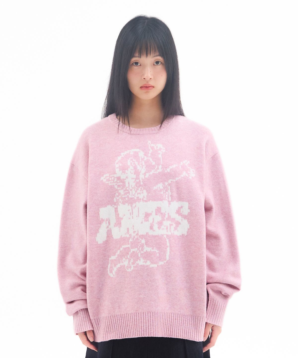 아메스 월드와이드(AMES-WORLDWIDE) ANGEL GRAPHIC KNIT PINK