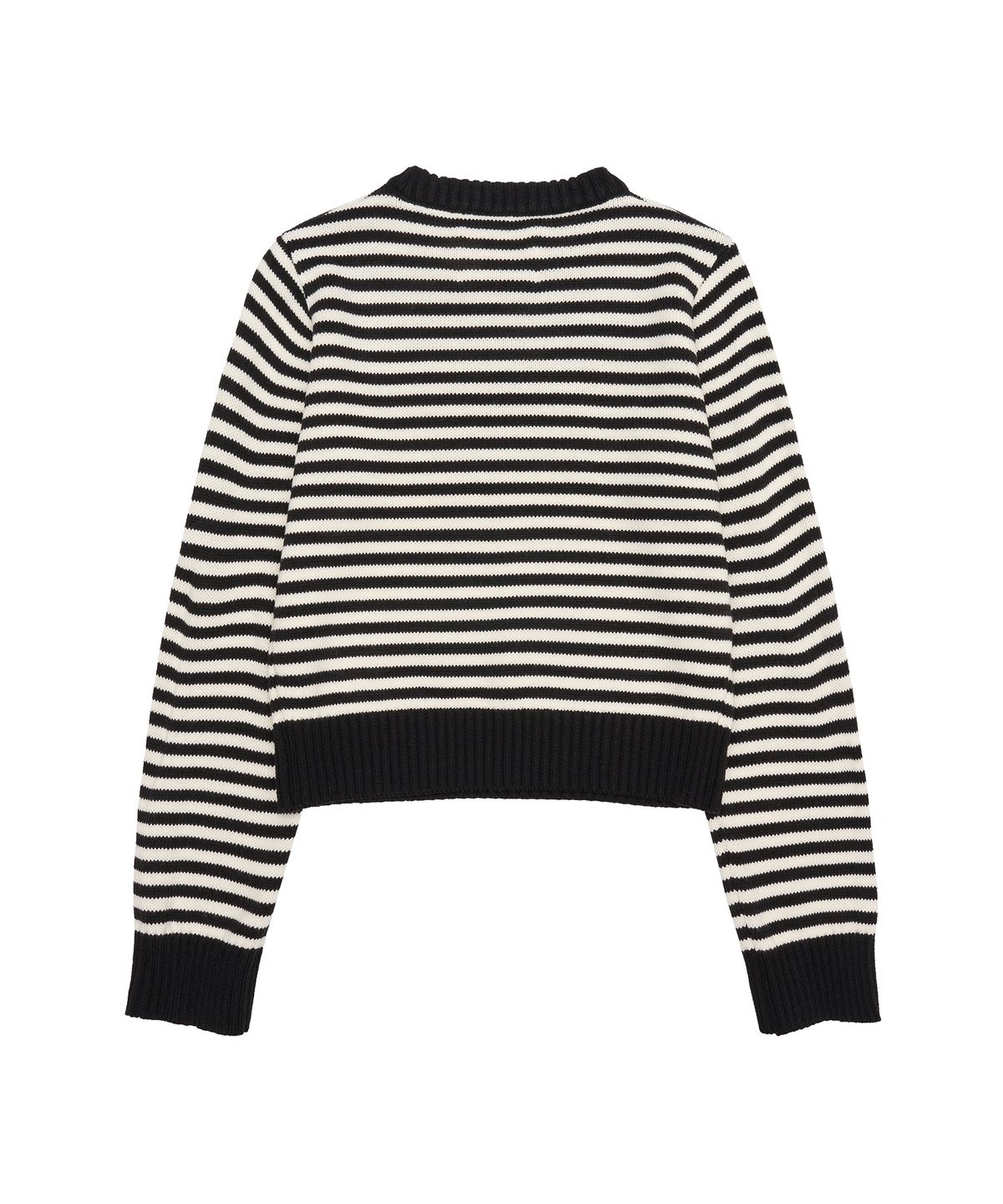 아메스 월드와이드(AMES-WORLDWIDE) BASIC SMALL LOGO STRIPE KNIT BLACK