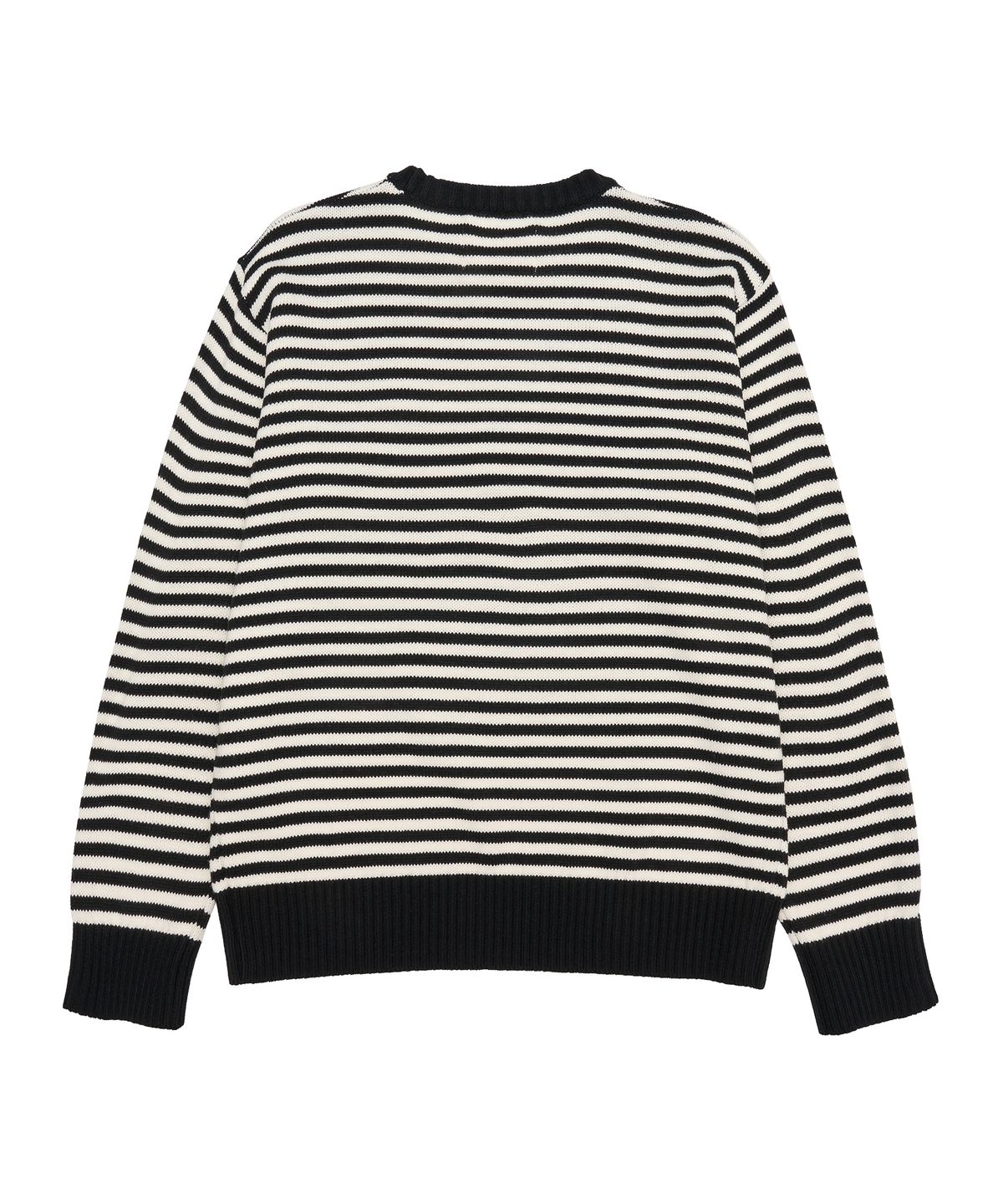 아메스 월드와이드(AMES-WORLDWIDE) BASIC SMALL LOGO STRIPE KNIT BLACK