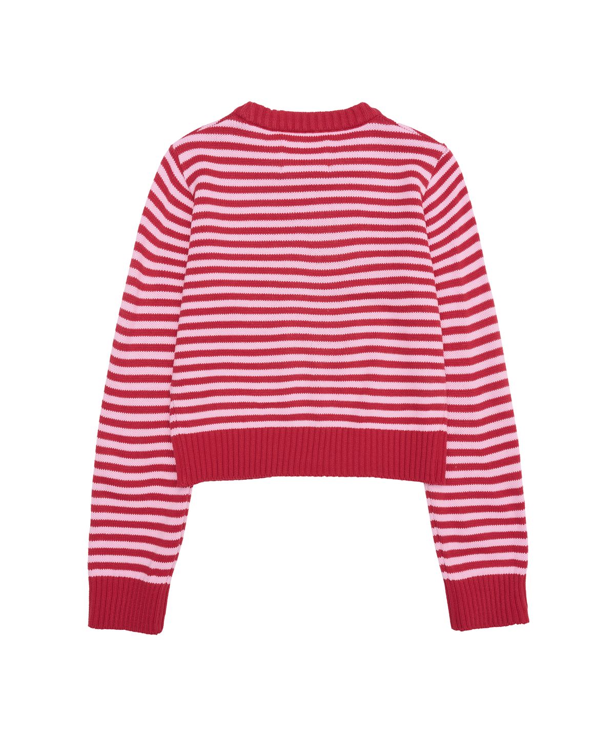 아메스 월드와이드(AMES-WORLDWIDE) BASIC SMALL LOGO STRIPE KNIT RED