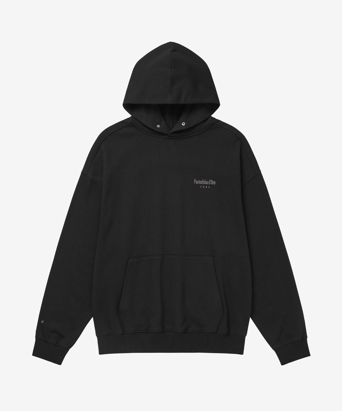 판토폴라도르(PANTOFOLADORO) 데일리 스웨트 후드 티셔츠 BLACK