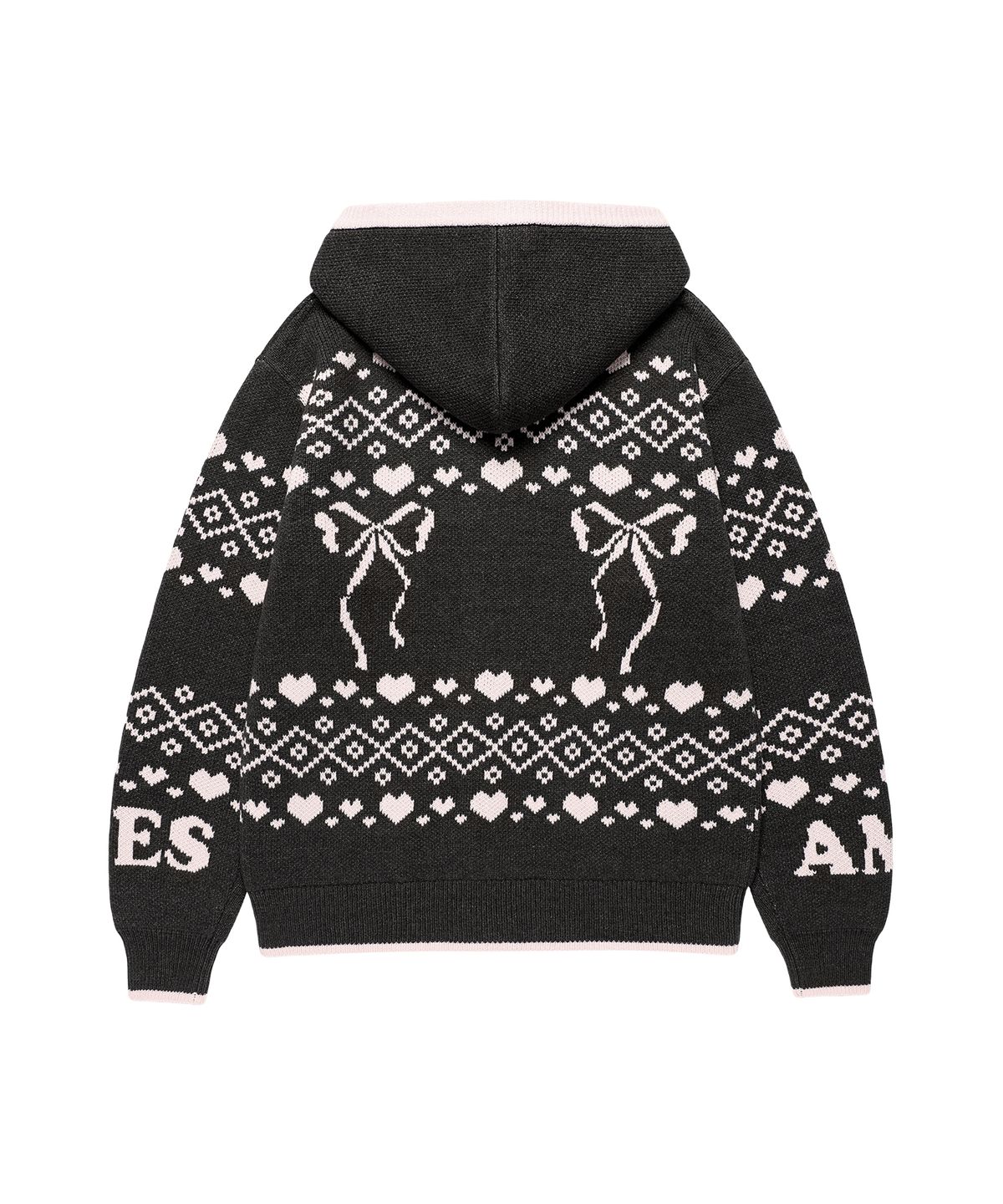 아메스 월드와이드(AMES-WORLDWIDE) COWICHAN KNIT HOODIE ZIP-UP CHARCOAL