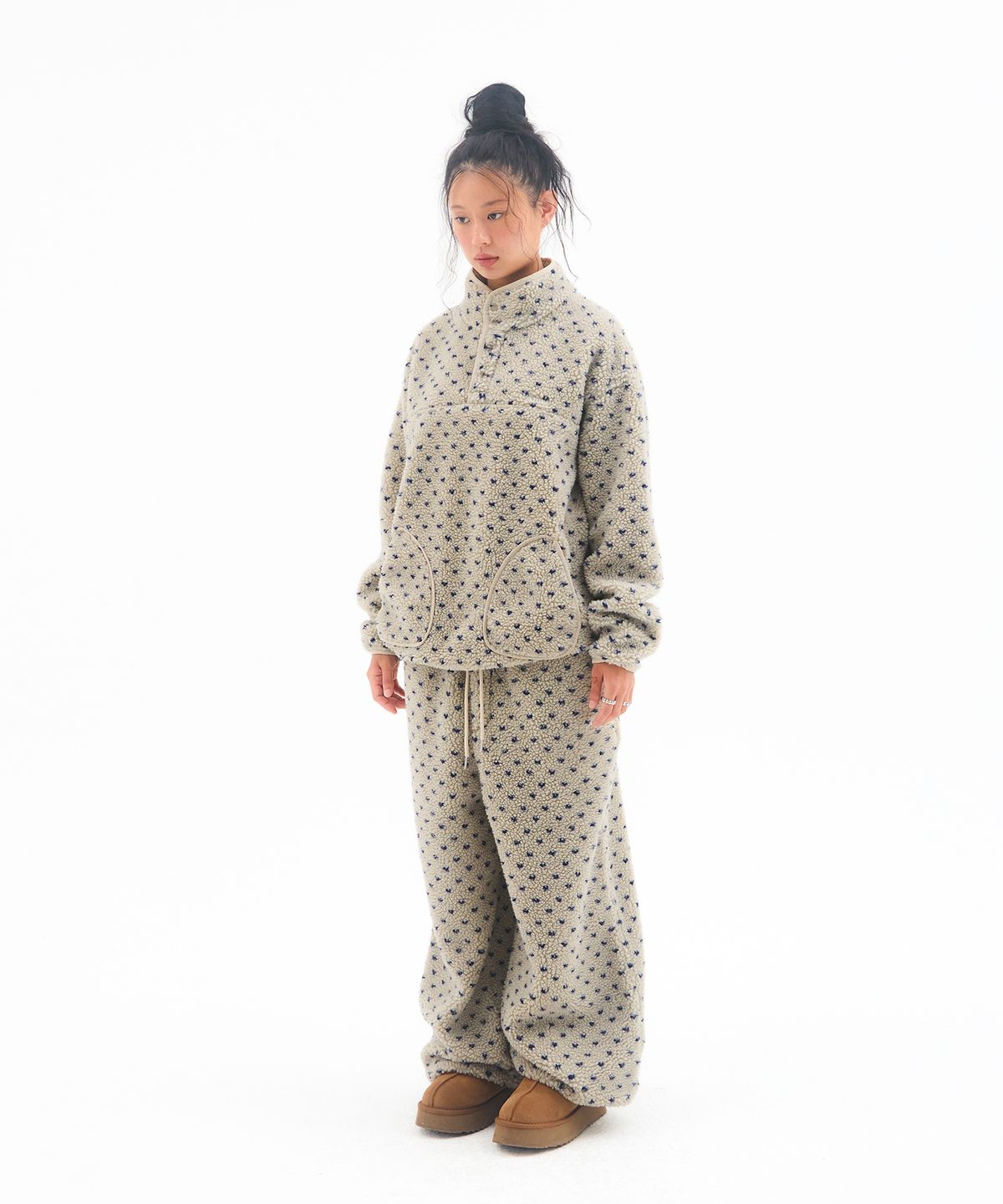 아메스 월드와이드(AMES-WORLDWIDE) FLEECE ANORAK BEIGE