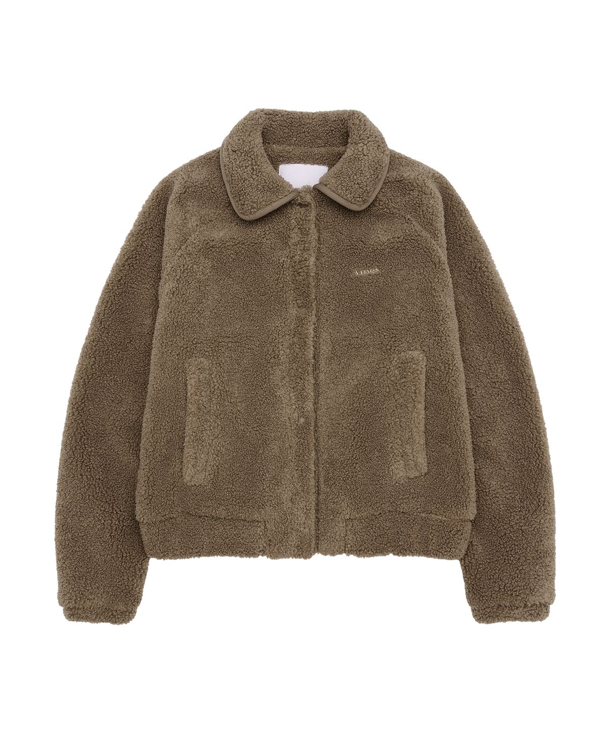 아메스 월드와이드(AMES-WORLDWIDE) COLLAR FLEECE JACKET BROWN