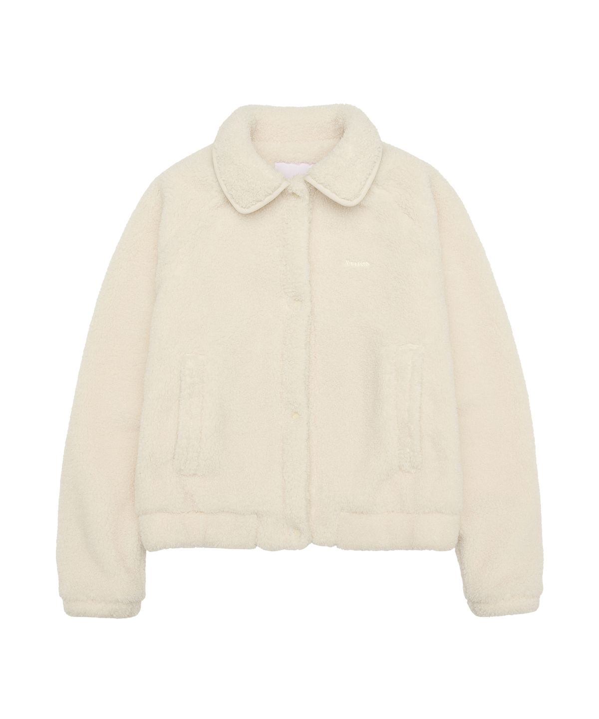아메스 월드와이드(AMES-WORLDWIDE) COLLAR FLEECE JACKET IVORY