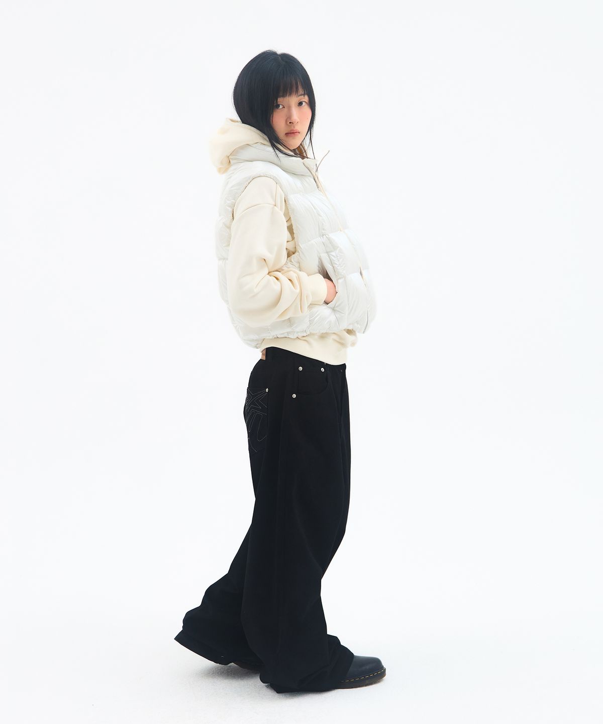 아메스 월드와이드(AMES-WORLDWIDE) AMES PADDING VEST IVORY