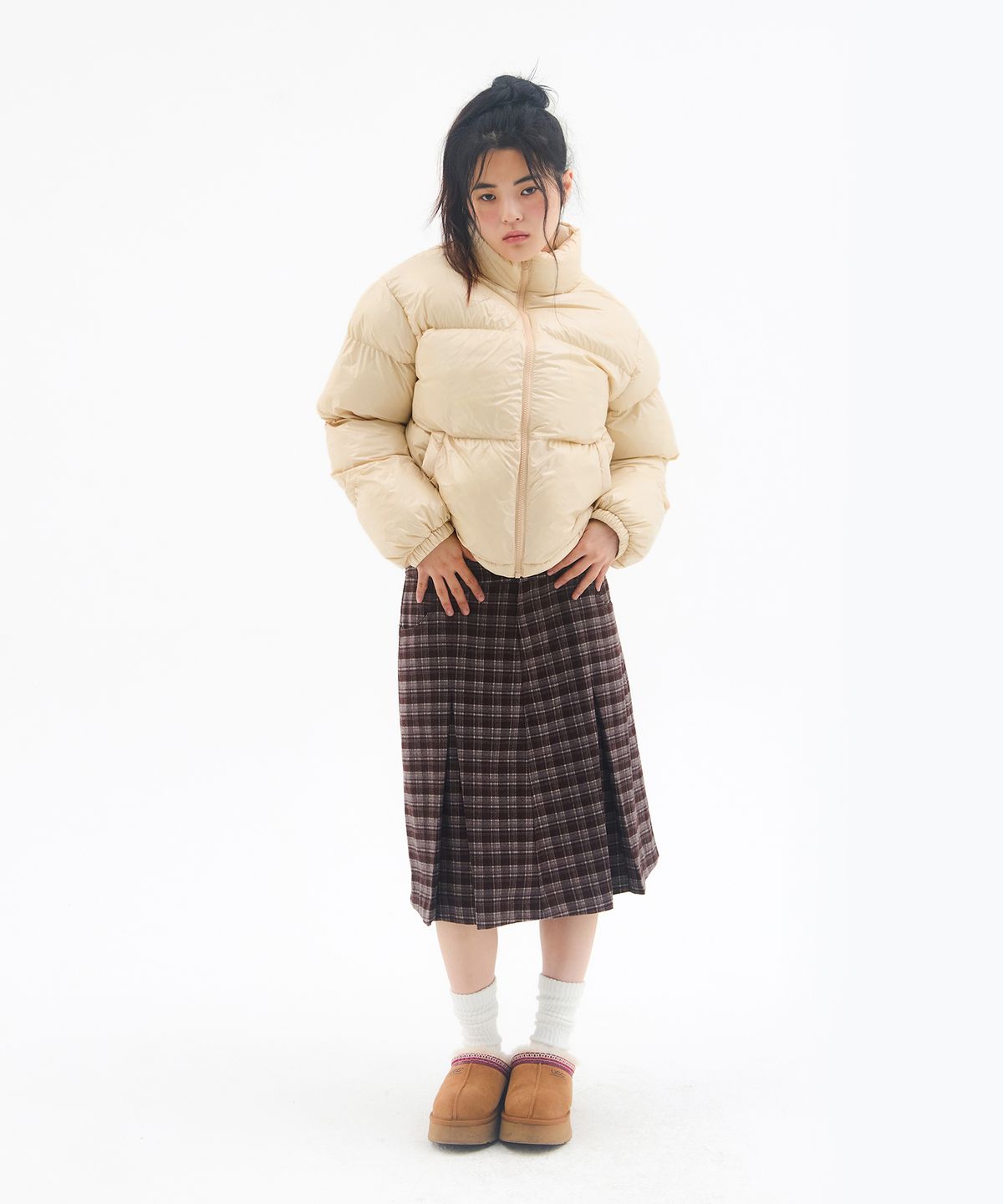 아메스 월드와이드(AMES-WORLDWIDE) AMES CROP PUFFER PADDING BUTTER